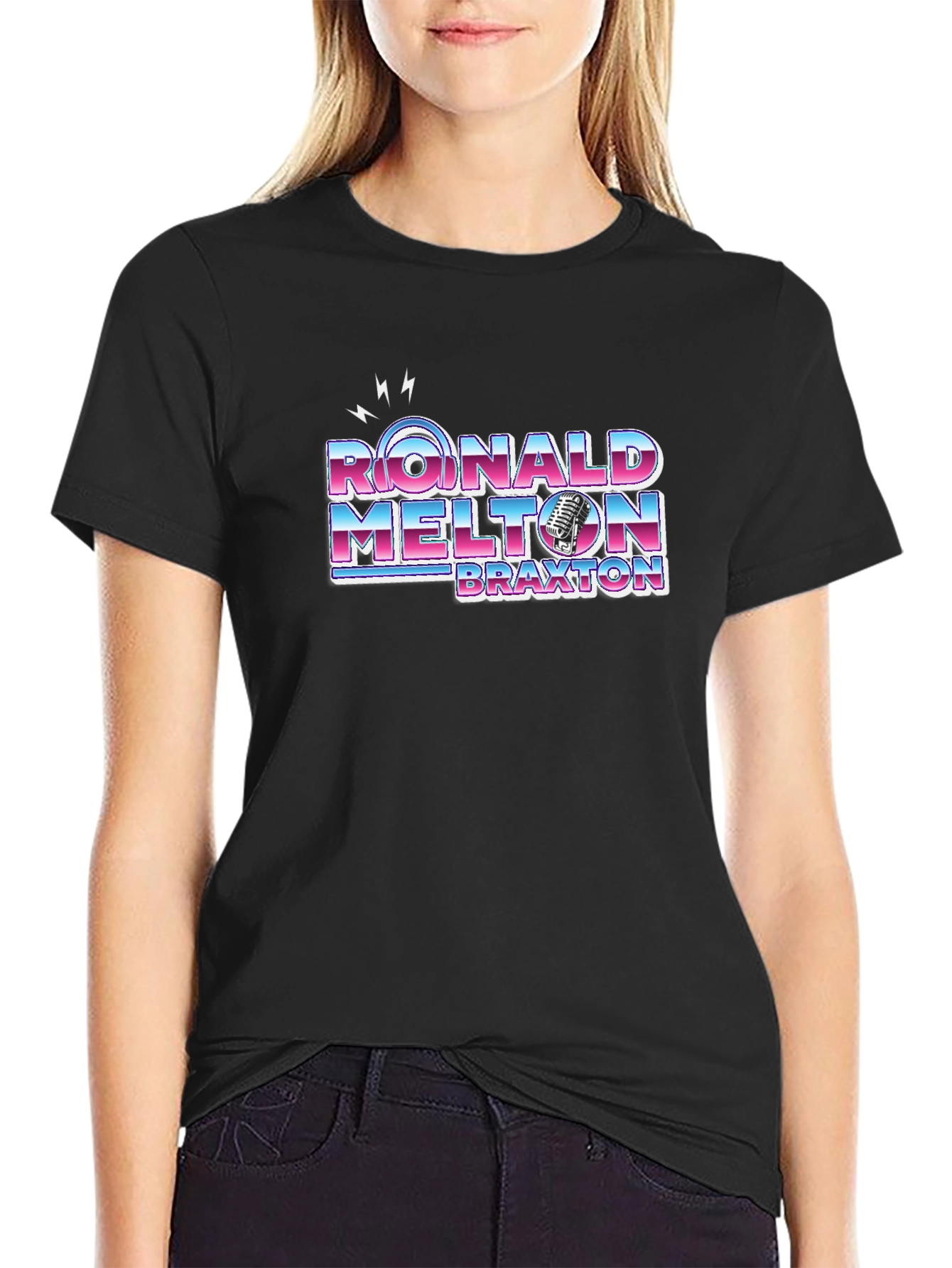 Ronald Melton Braxton Retro Style Black T-Shirt