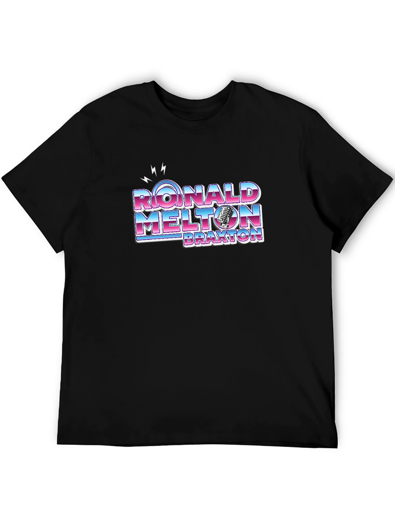 Ronald Melton Braxton Retro Style Black T-Shirt