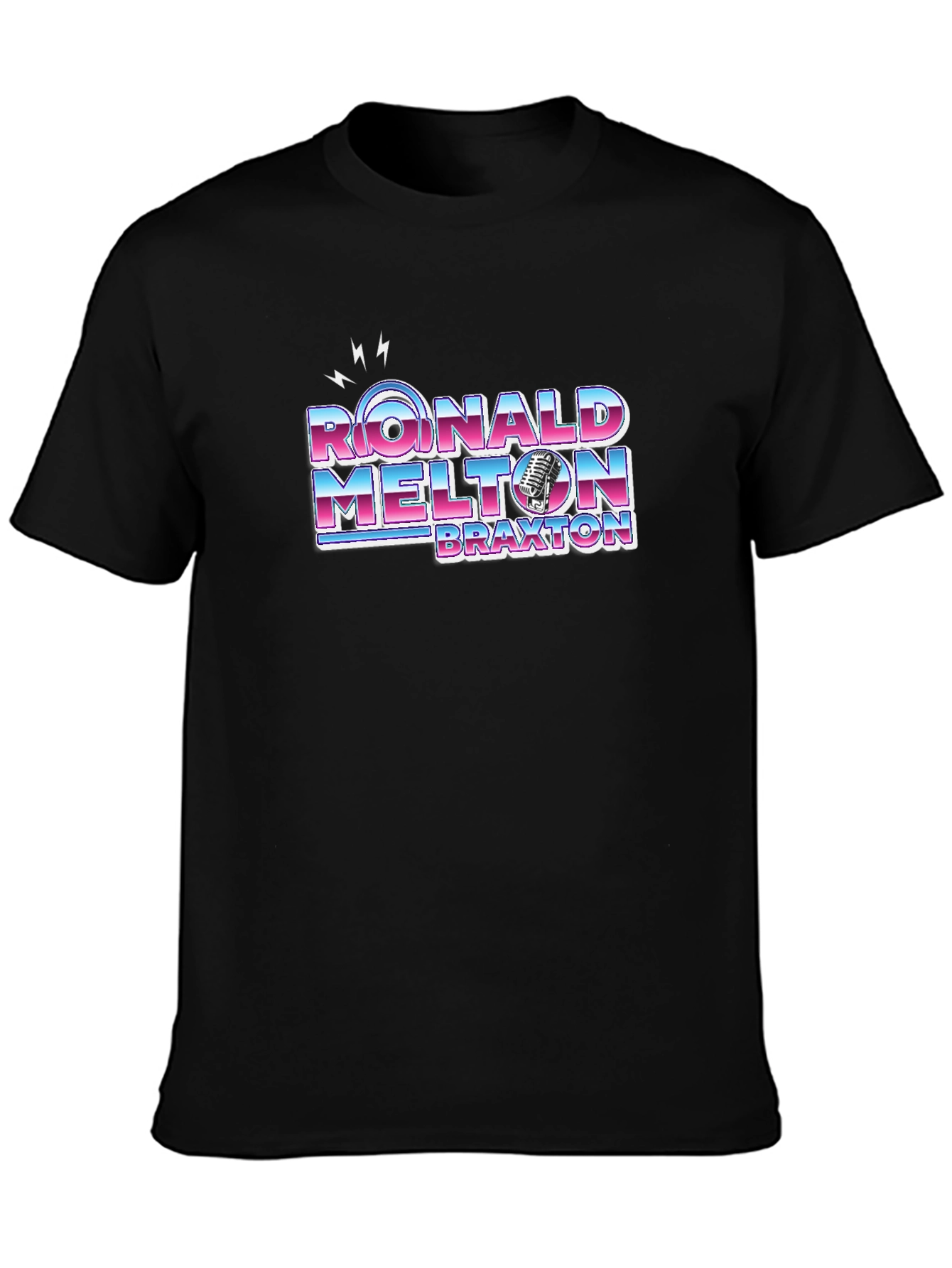 Ronald Melton Braxton Retro Style Black T-Shirt