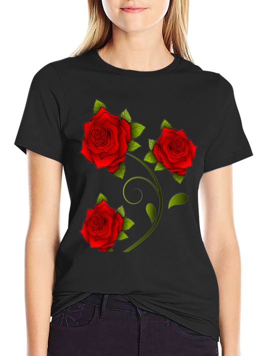 Rose Graphic Tee - Floral Print