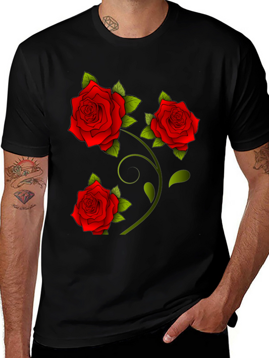 Rose Graphic Tee - Floral Print