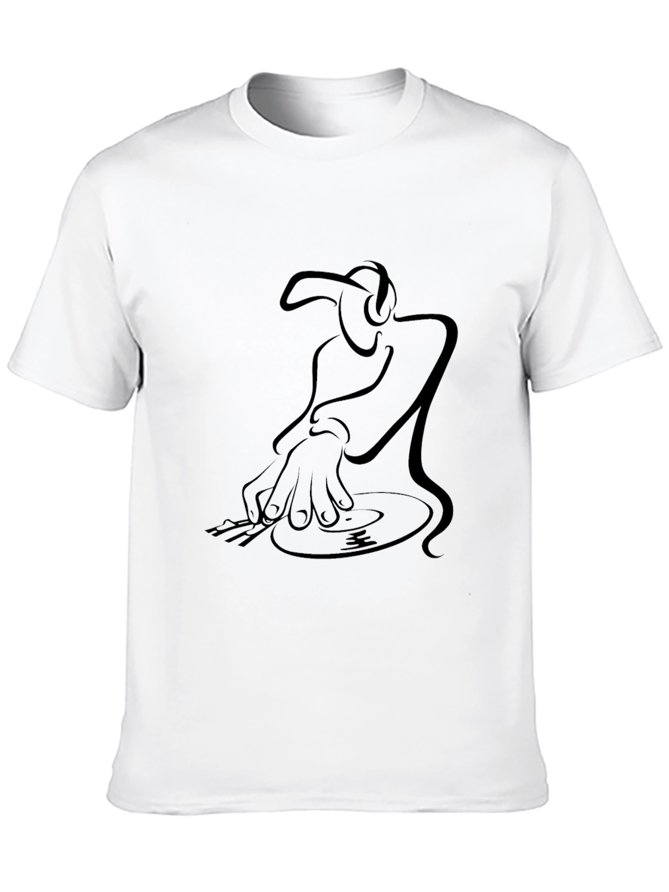 DJ Graphic Tee - Stylish Black Cotton T-Shirt