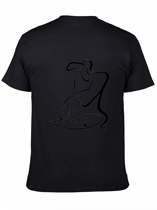 DJ Graphic Tee - Stylish Black Cotton T-Shirt