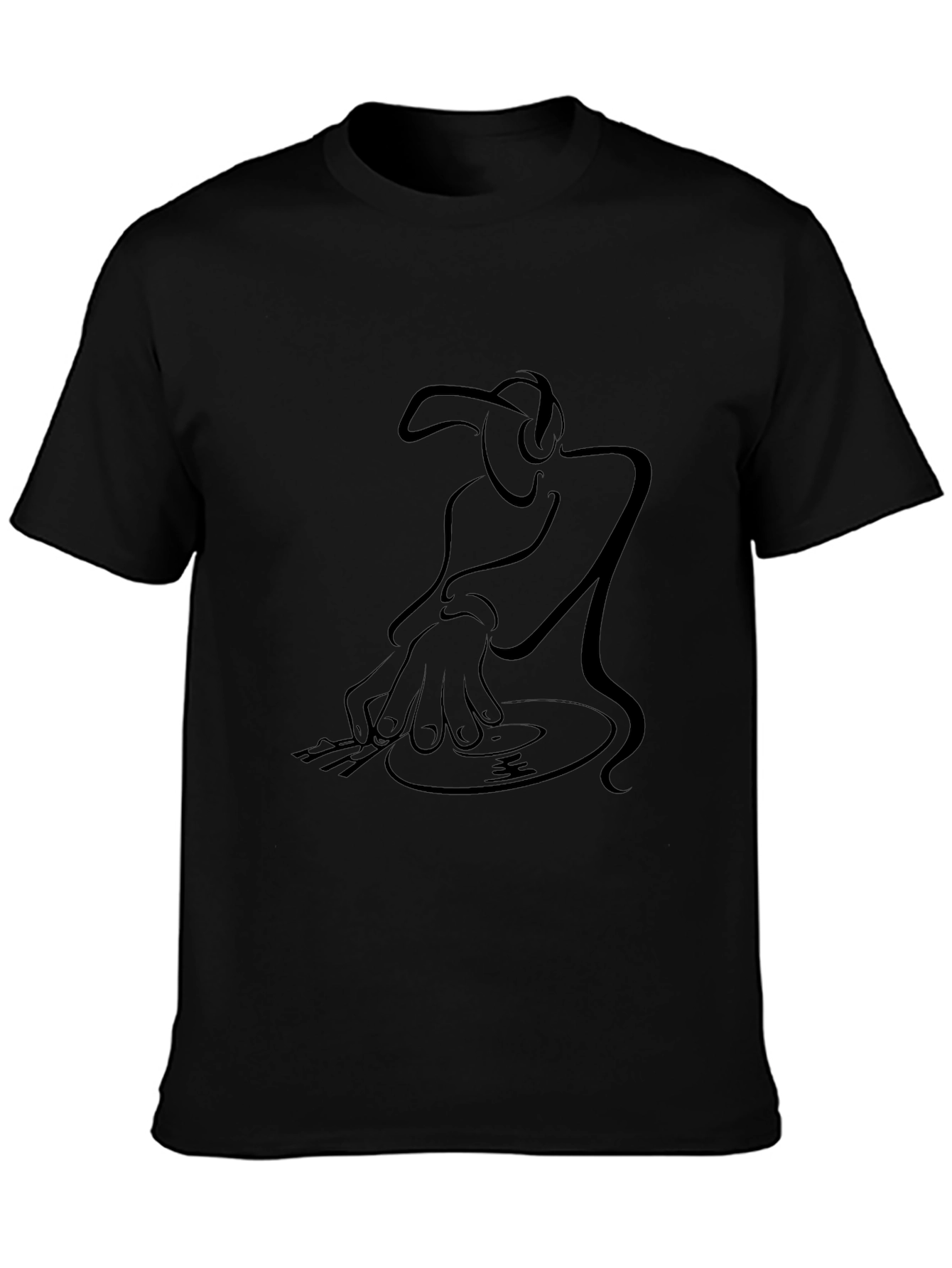 DJ Graphic Tee - Stylish Black Cotton T-Shirt