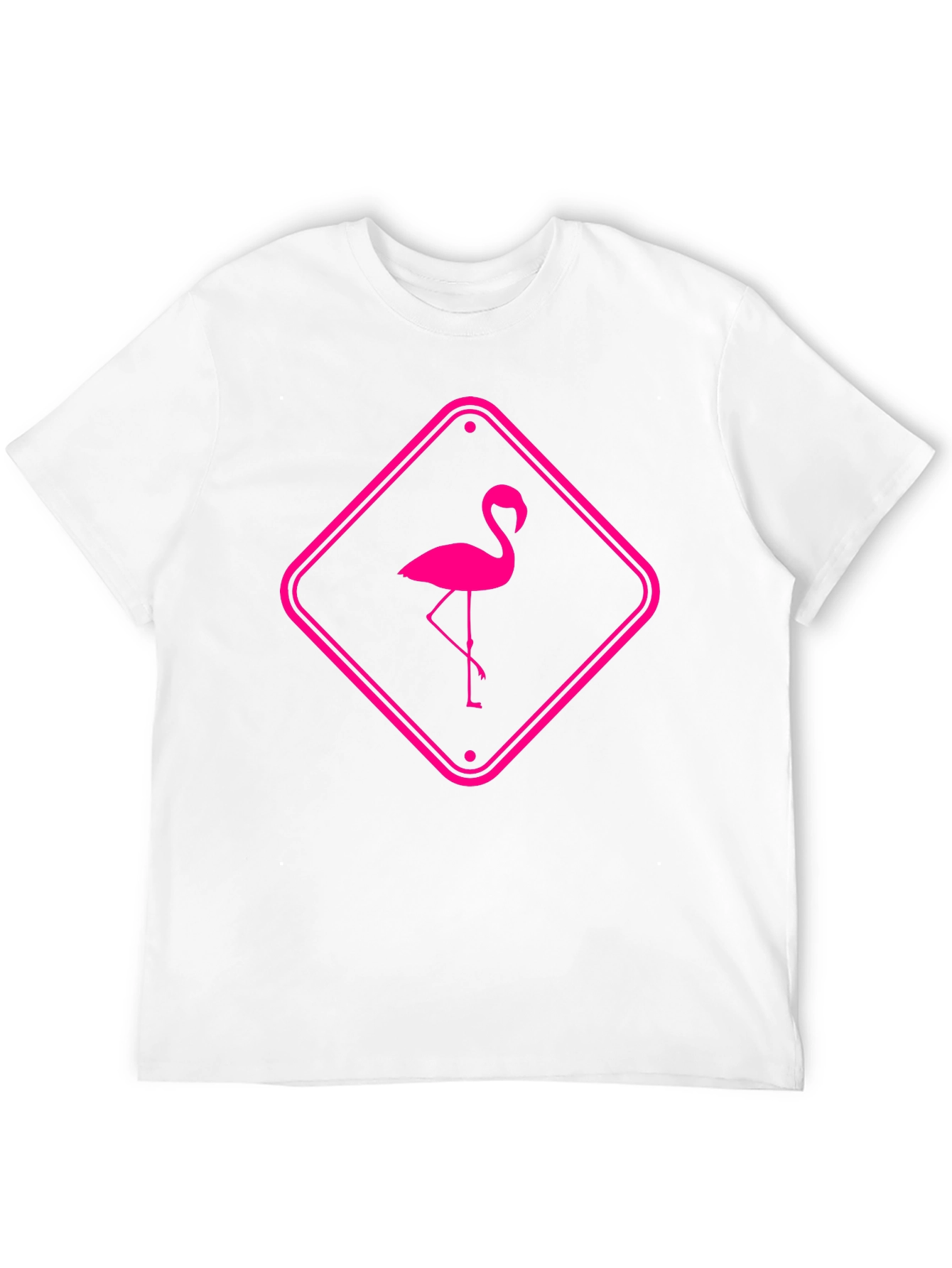 Pink Flamingo Graphic Tee - Mens Black T-Shirt