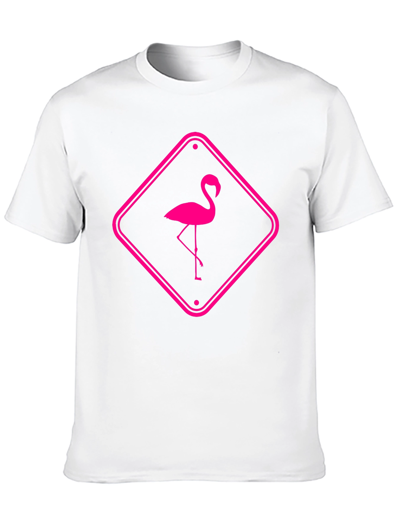 Pink Flamingo Graphic Tee - Mens Black T-Shirt