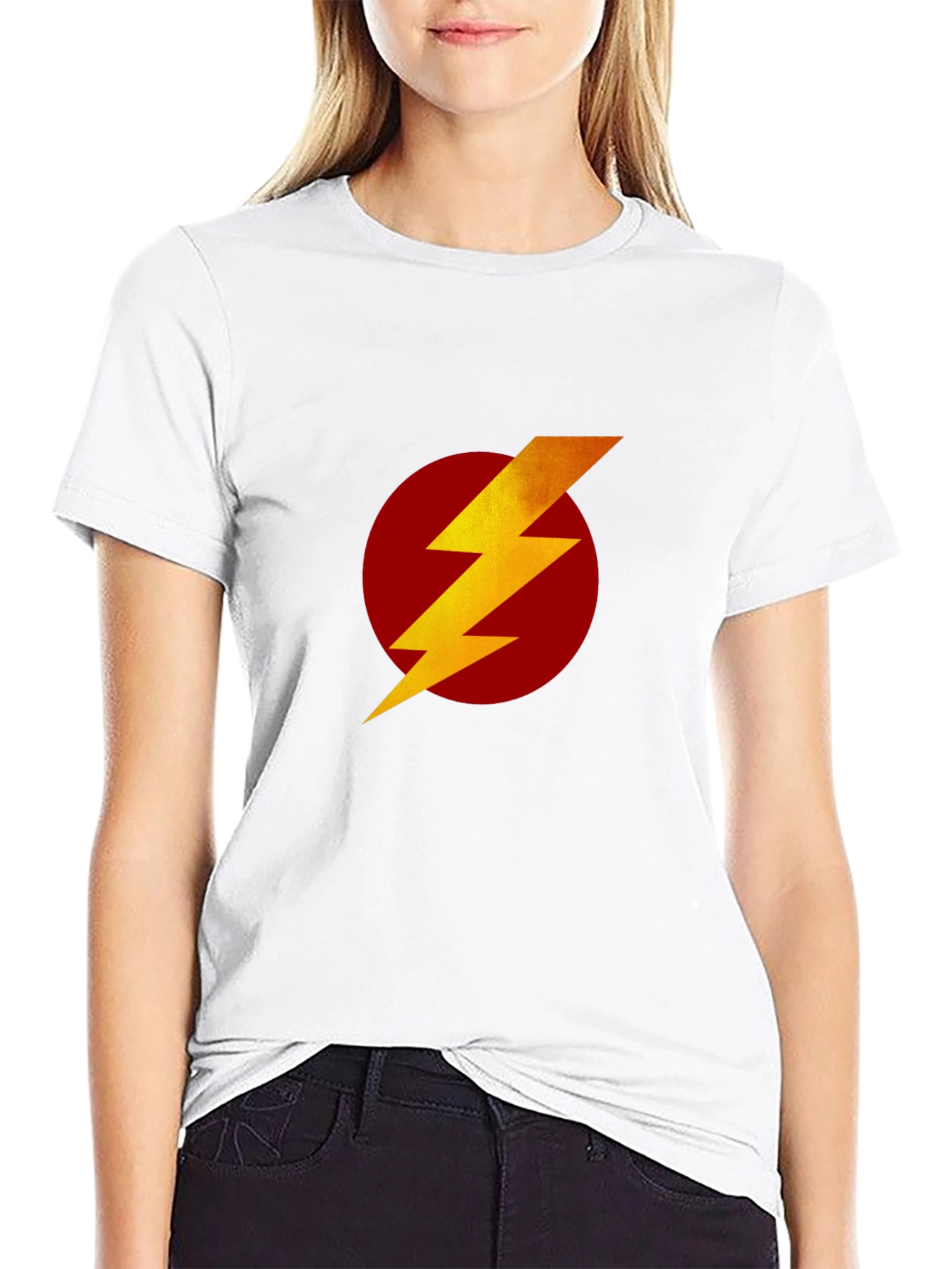 Flash Symbol T-Shirt - Black Superhero Tee