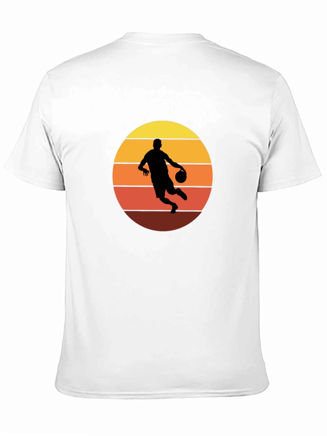 Retro Basketball Player Graphic T-Shirt - Black