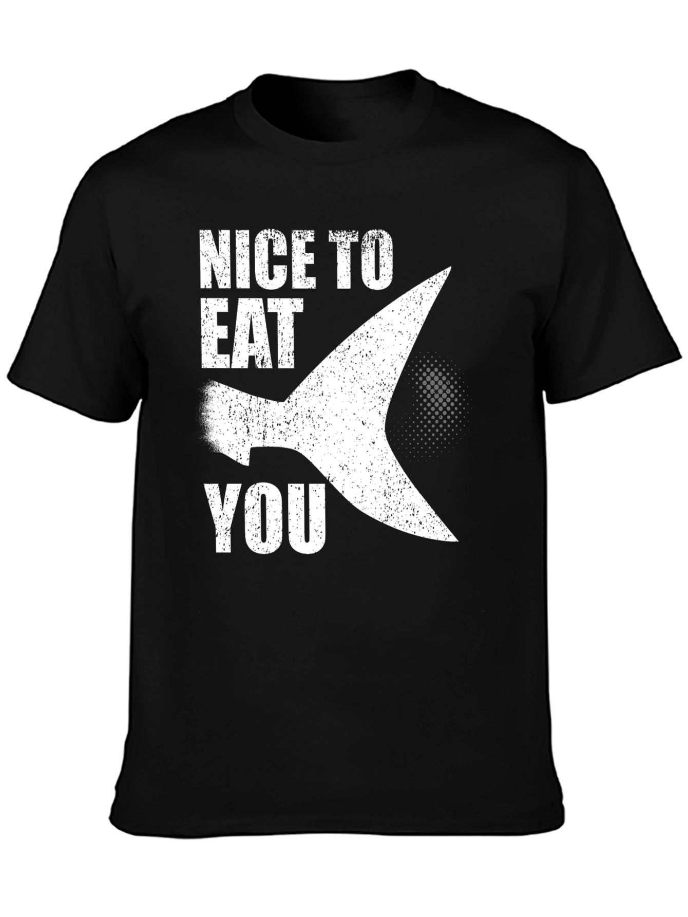 Funny Shark Fin Graphic Novelty T-Shirt