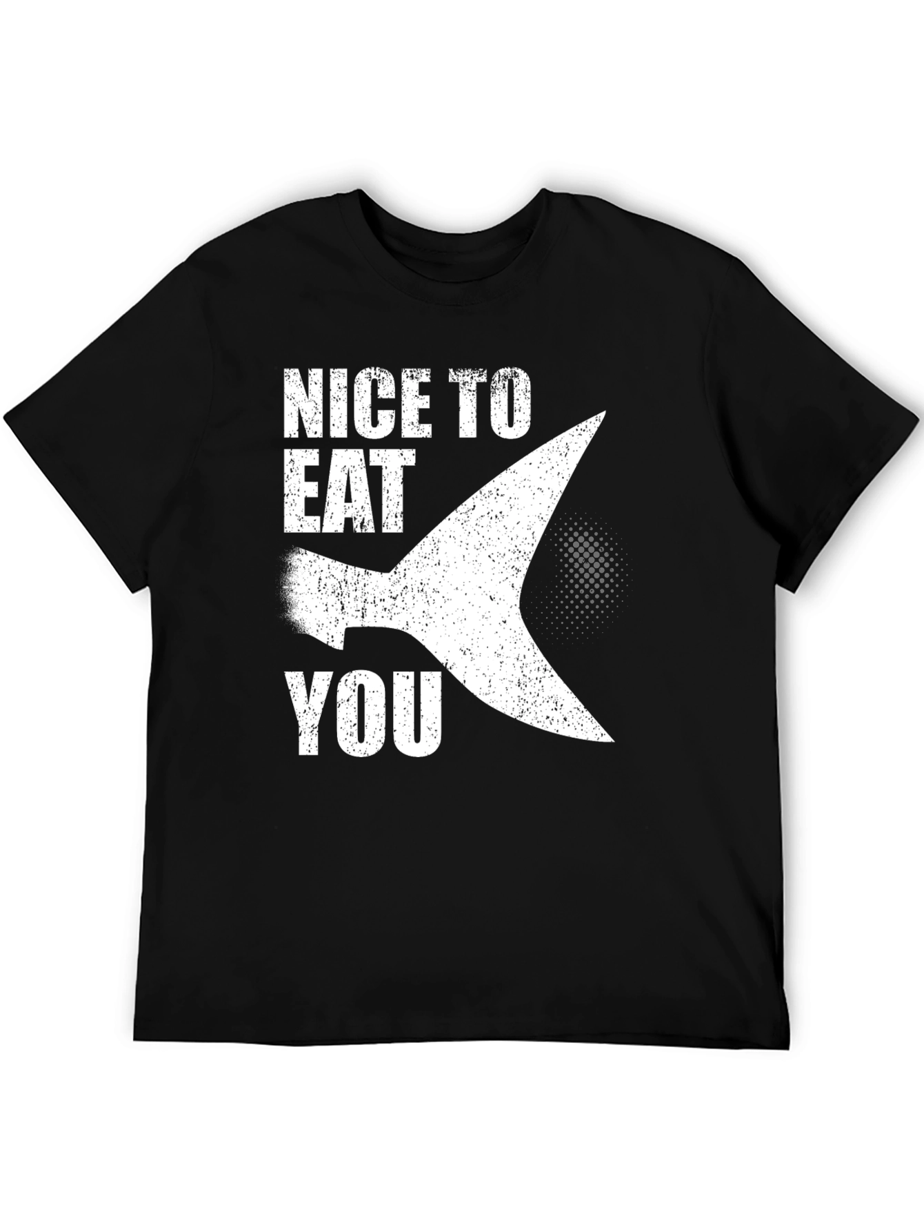 Funny Shark Fin Graphic Novelty T-Shirt