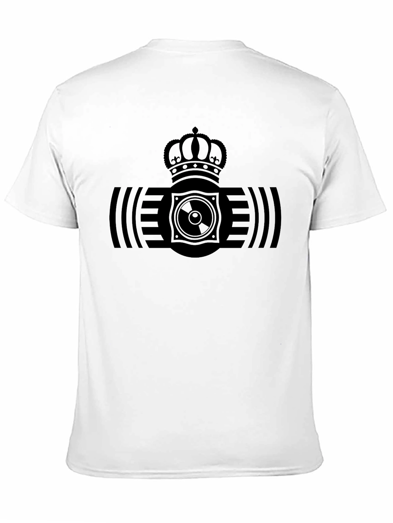 Crown Speaker Graphic Black T-Shirt