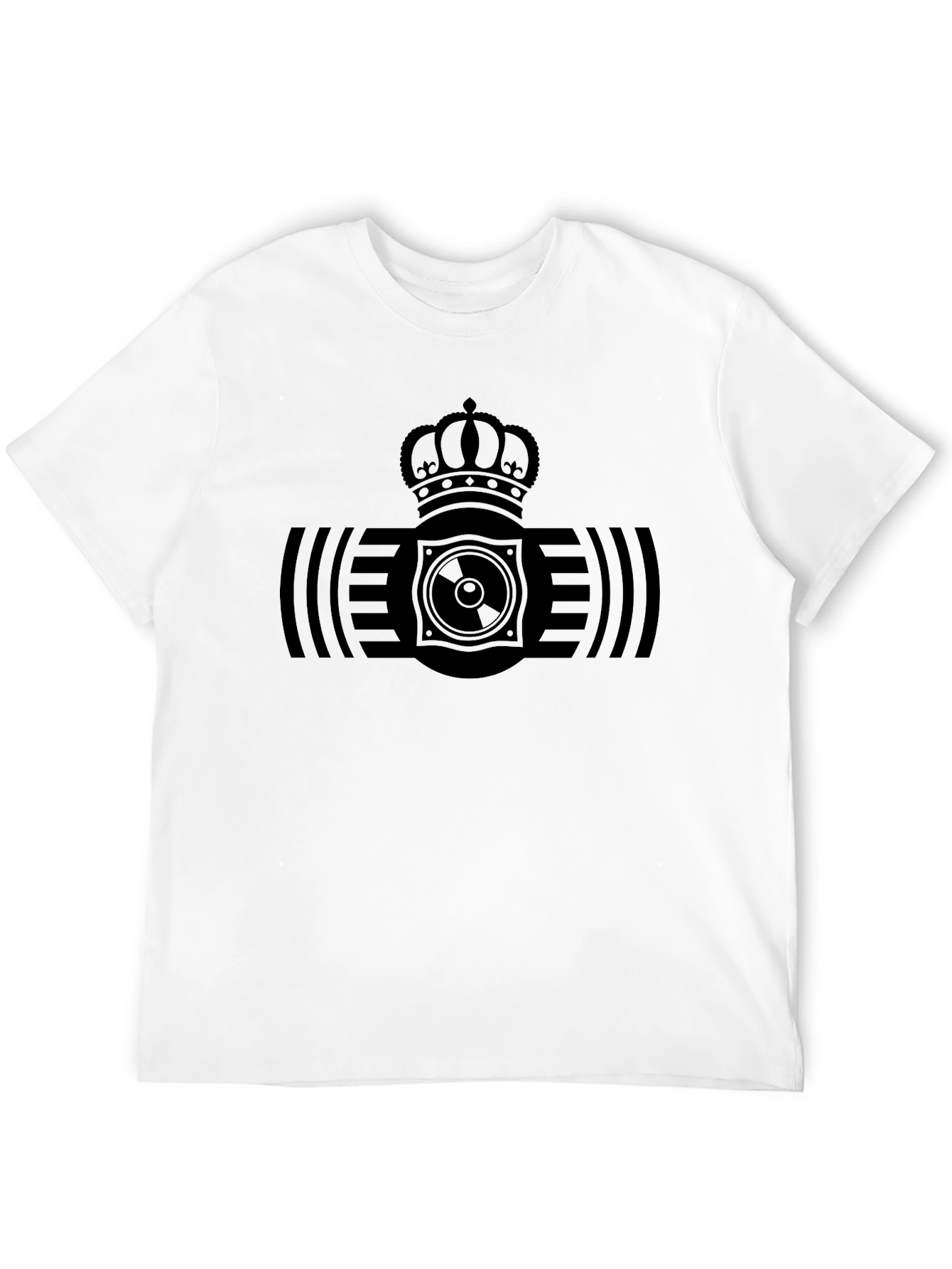 Crown Speaker Graphic Black T-Shirt
