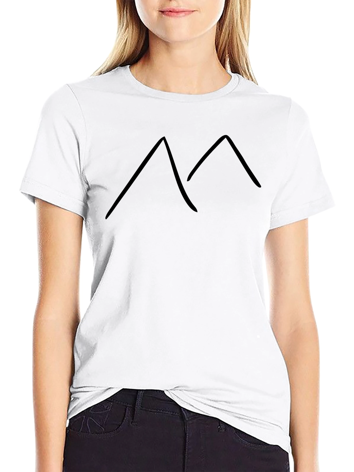 Minimalist Mountain Tee - Black Graphic T-Shirt