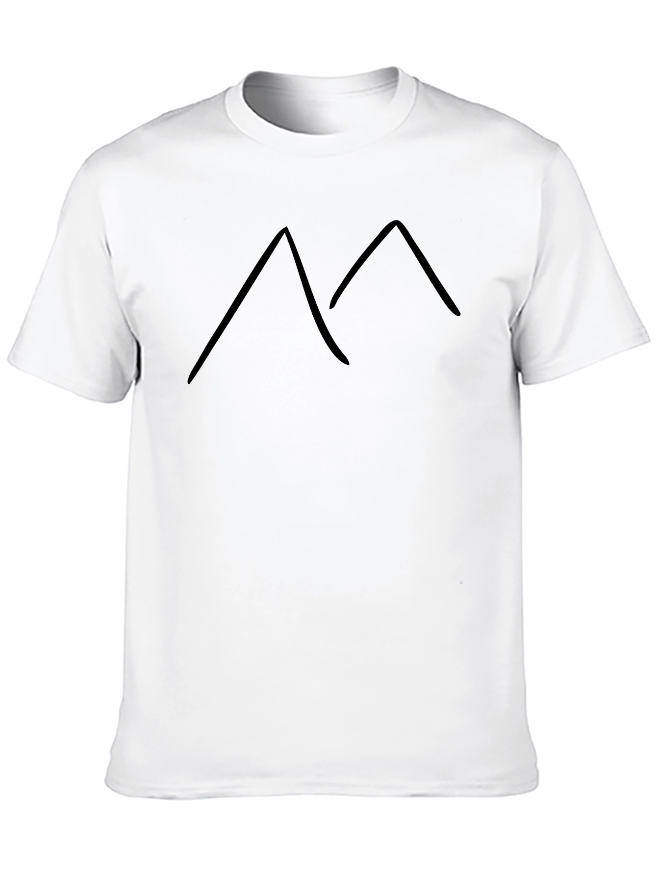 Minimalist Mountain Tee - Black Graphic T-Shirt