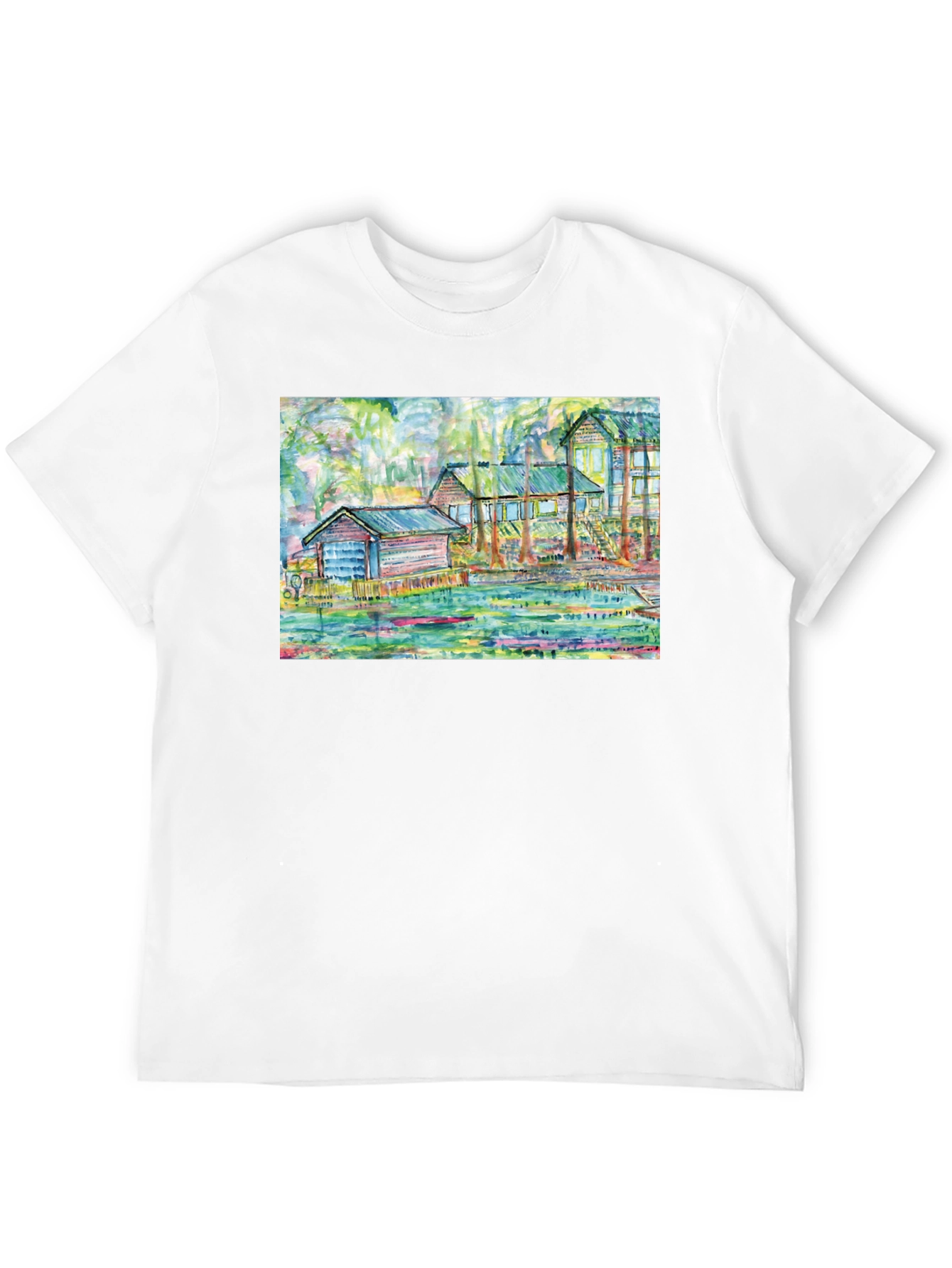 Unique Art T-Shirt: Louisiana Bayou Scene