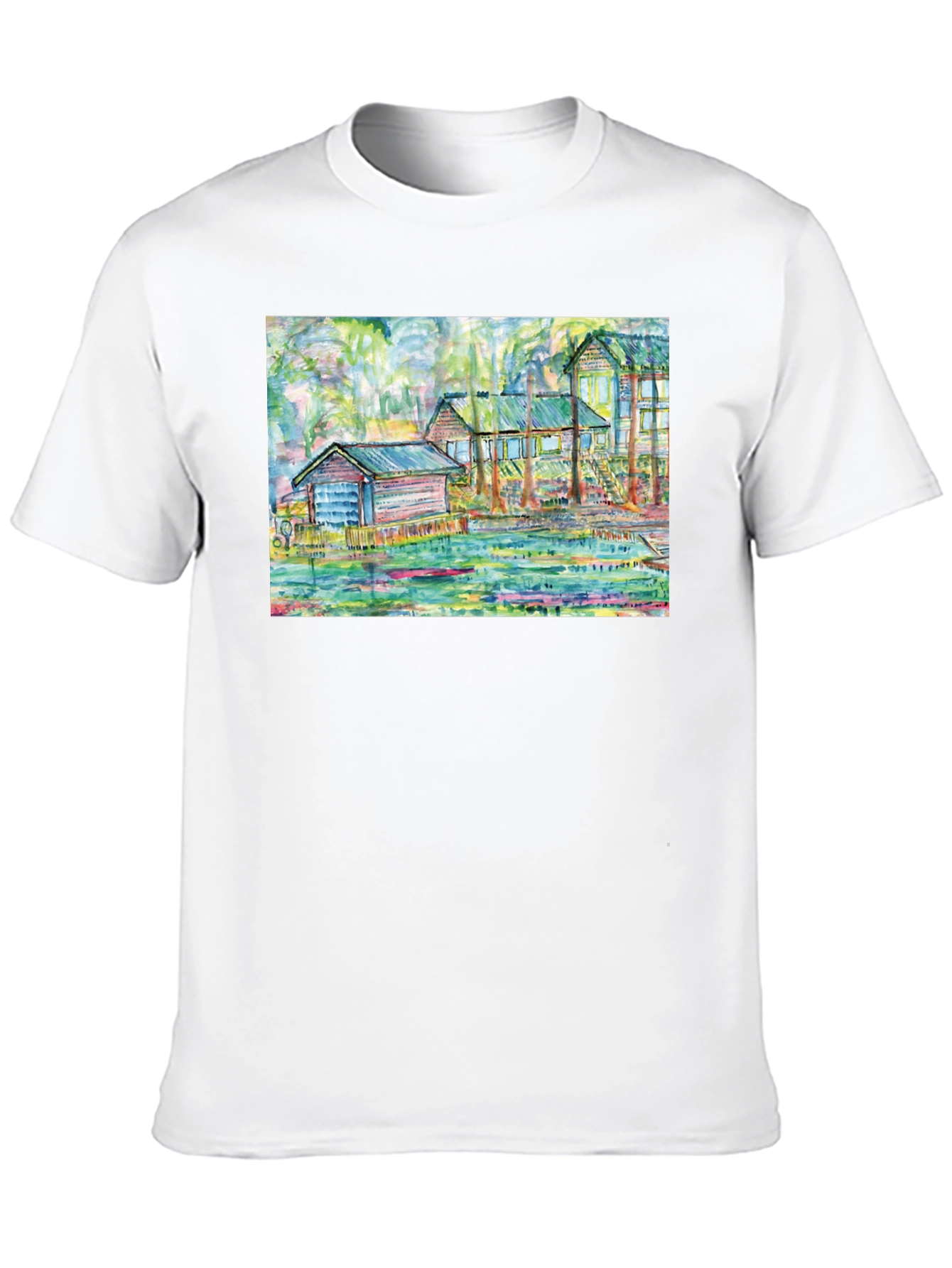 Unique Art T-Shirt: Louisiana Bayou Scene