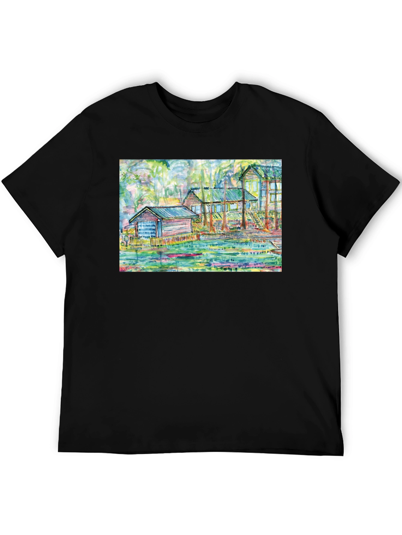Unique Art T-Shirt: Louisiana Bayou Scene