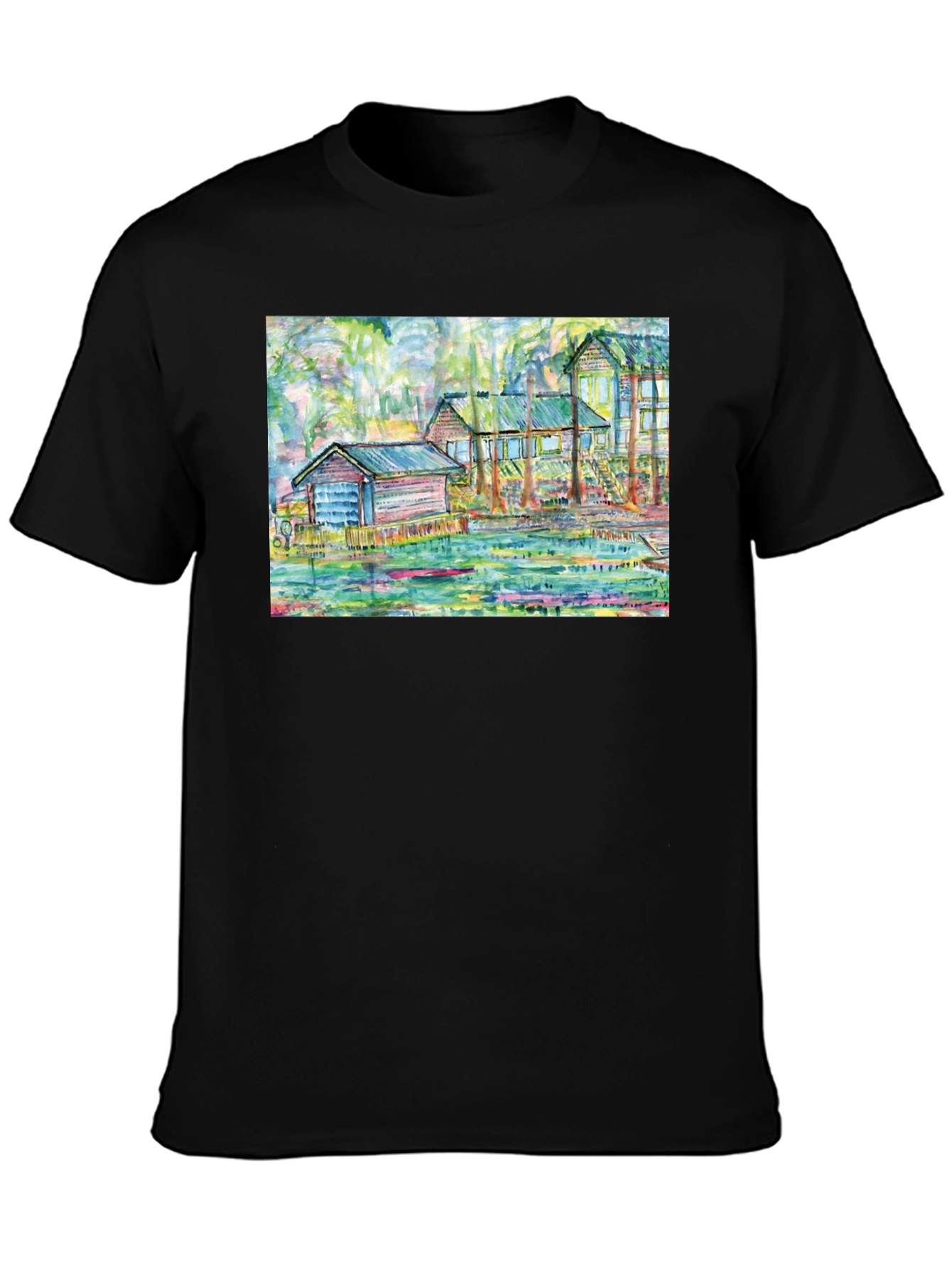 Unique Art T-Shirt: Louisiana Bayou Scene