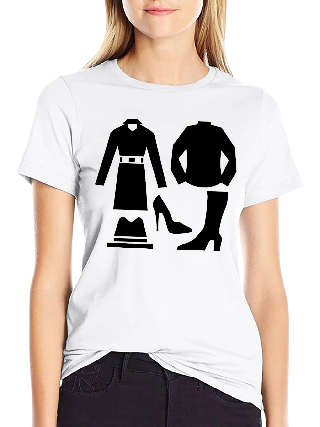 T-Shirt with Spy Outfit Graphic