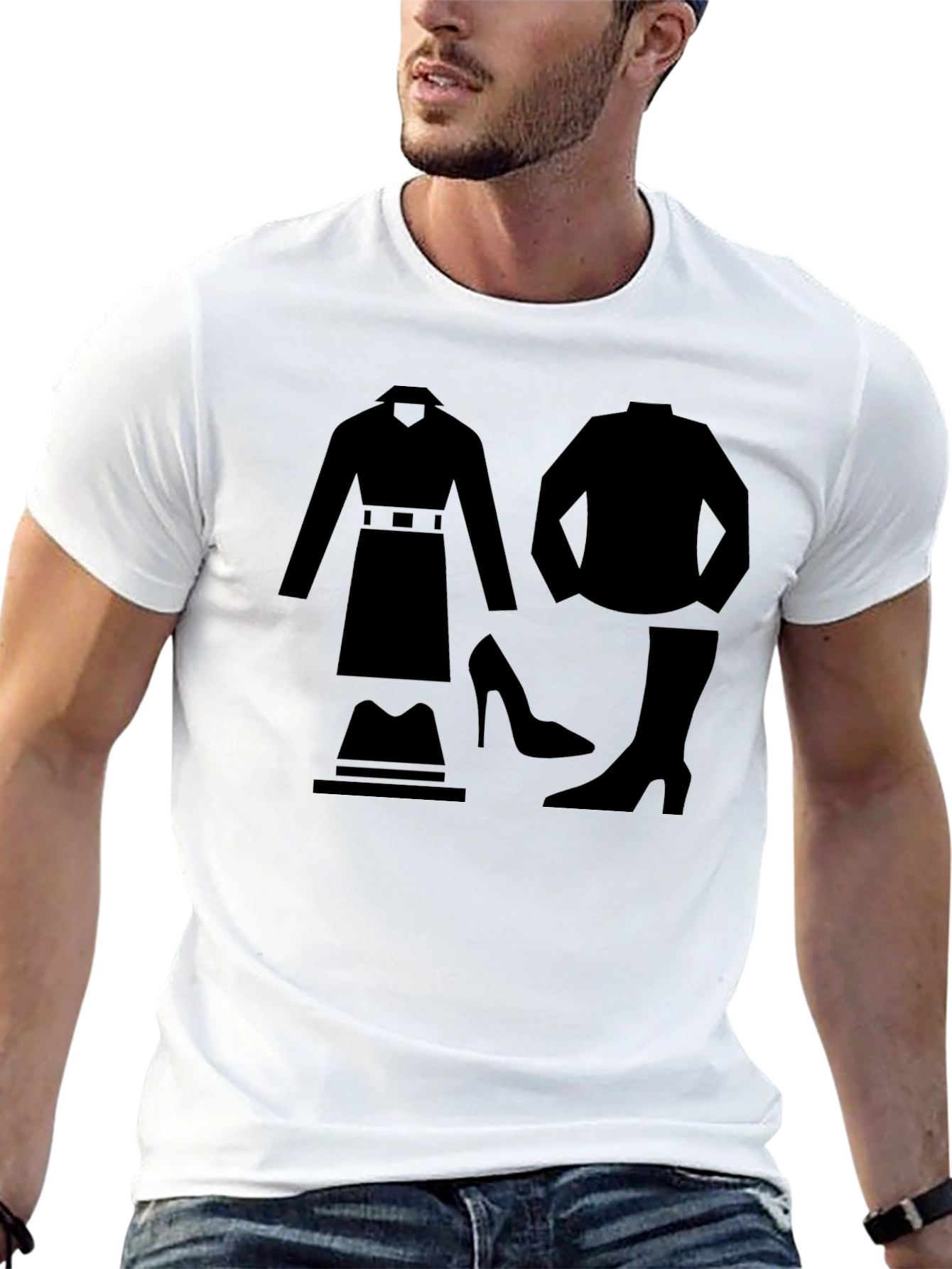 T-Shirt with Spy Outfit Graphic