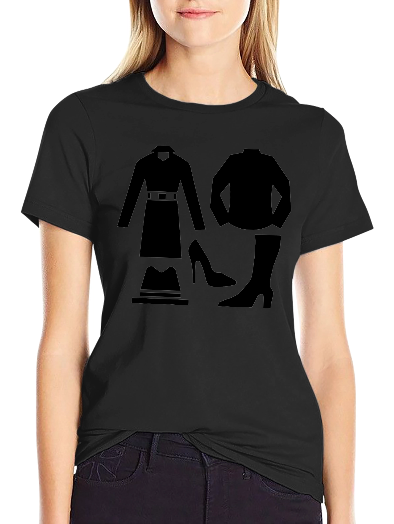 T-Shirt with Spy Outfit Graphic