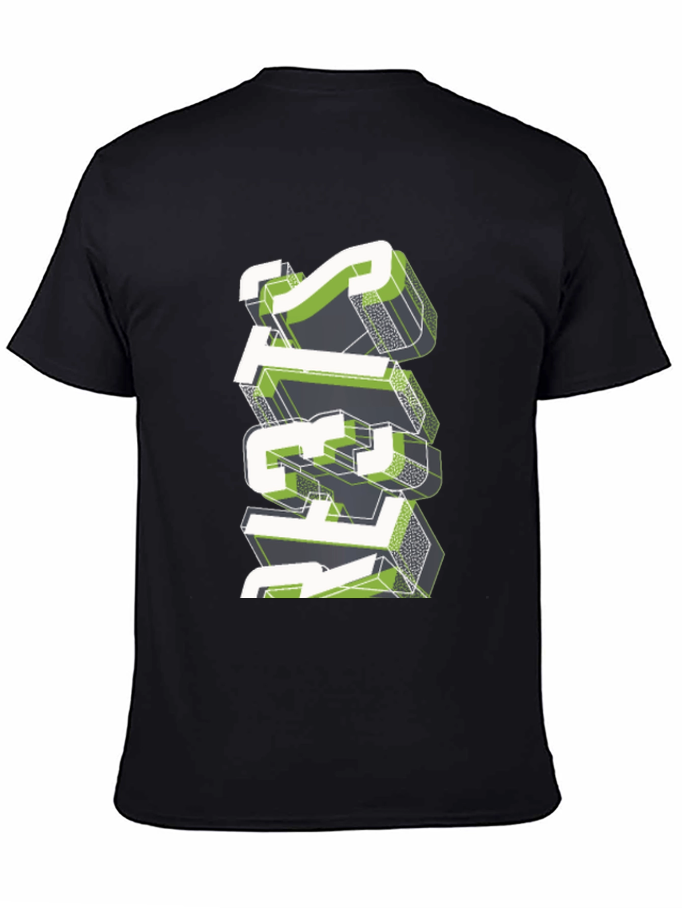 Stylish Geometric Graphic Print Black T-Shirt