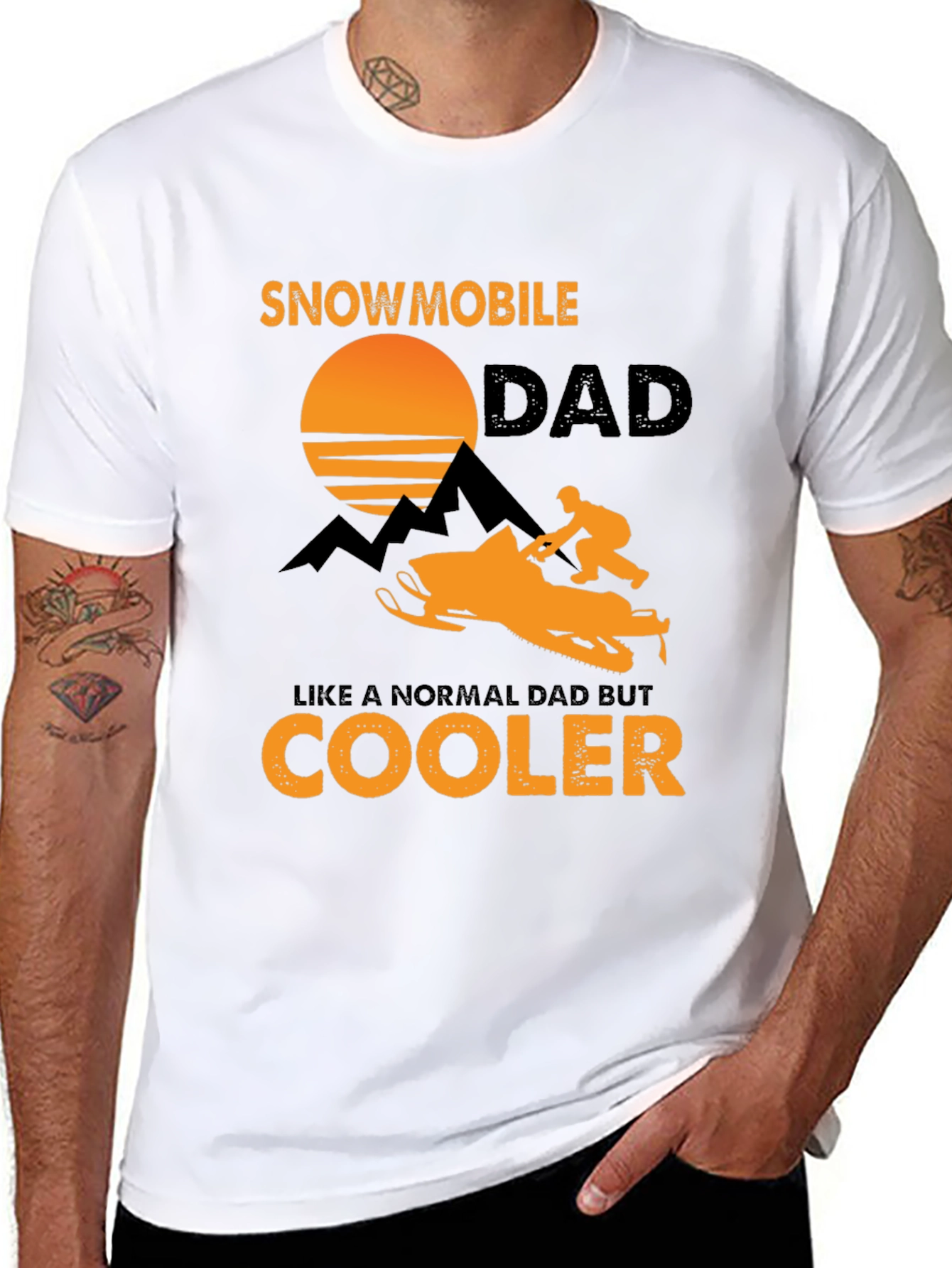 Snowmobile Dad T-Shirt - Cooler Than Normal