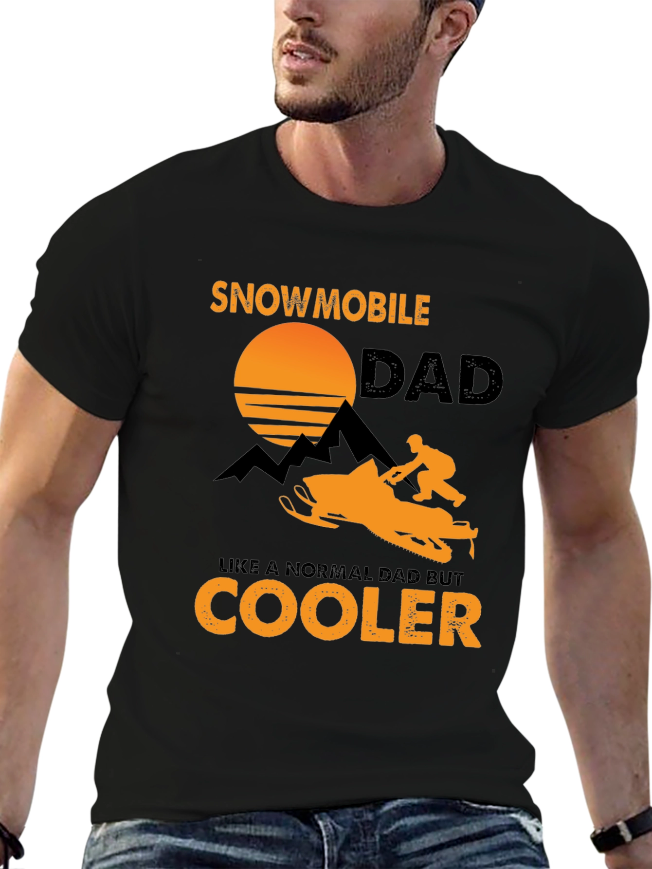 Snowmobile Dad T-Shirt - Cooler Than Normal