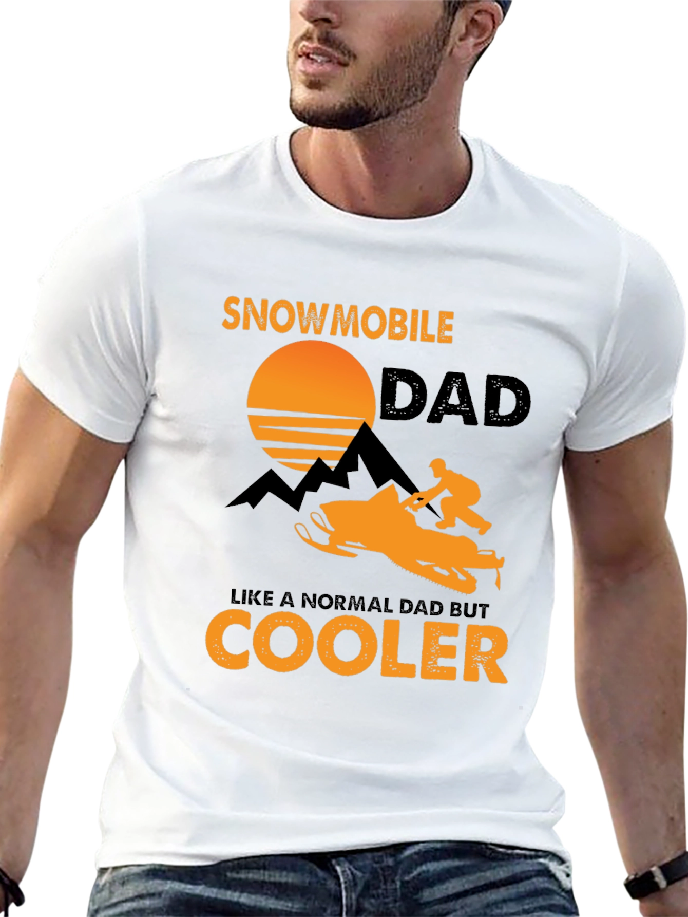 Snowmobile Dad T-Shirt - Cooler Than Normal