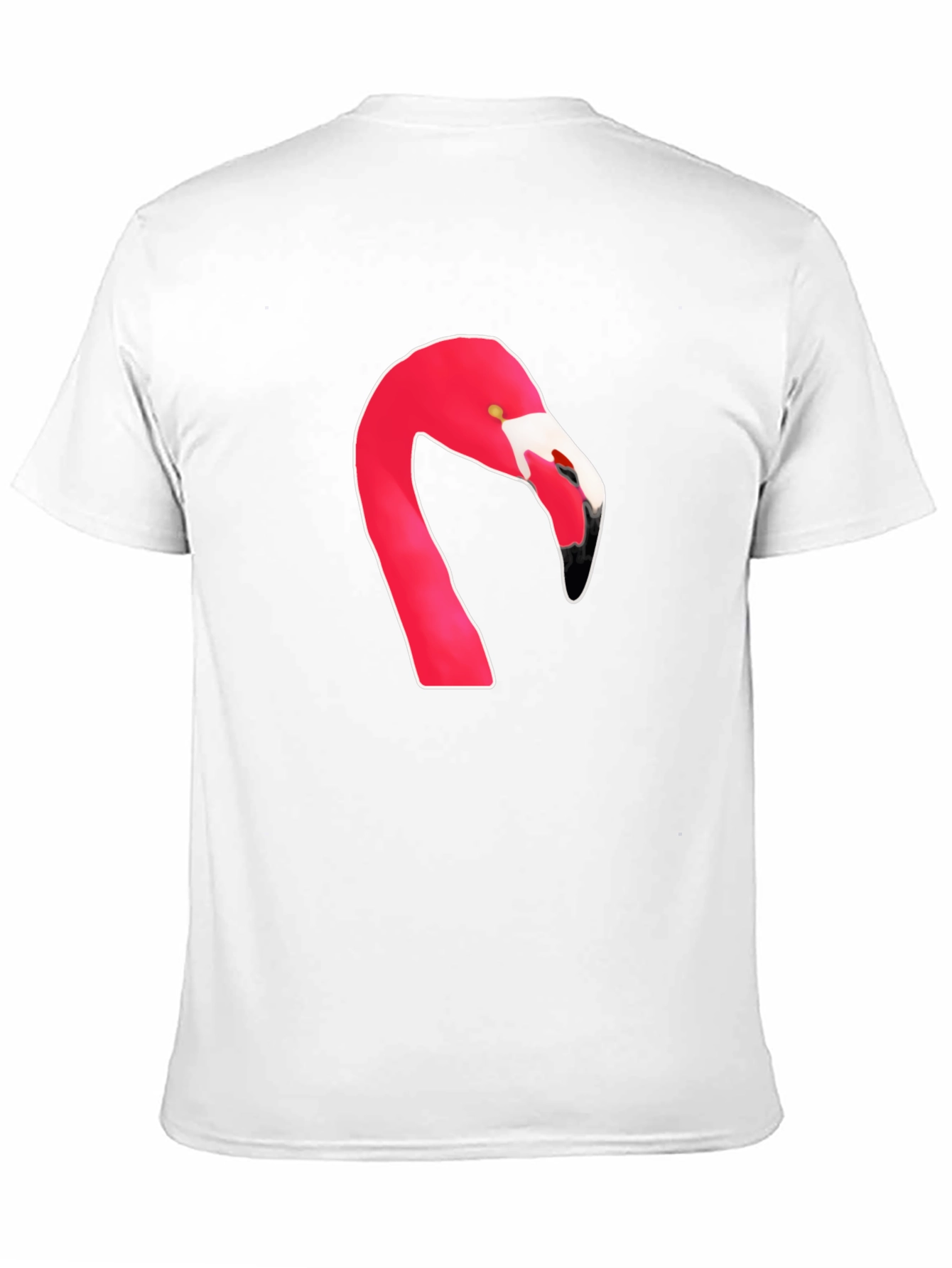 Flamingo Head Graphic Tee - Casual Black T-Shirt