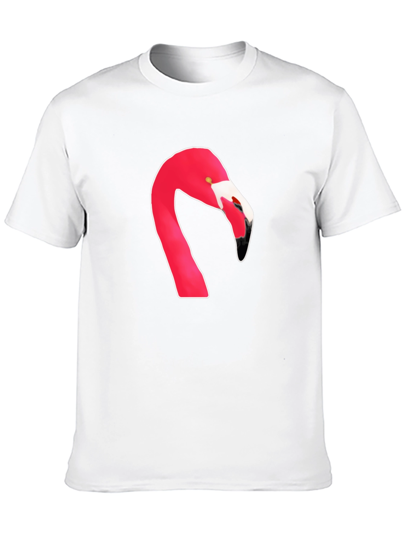 Flamingo Head Graphic Tee - Casual Black T-Shirt