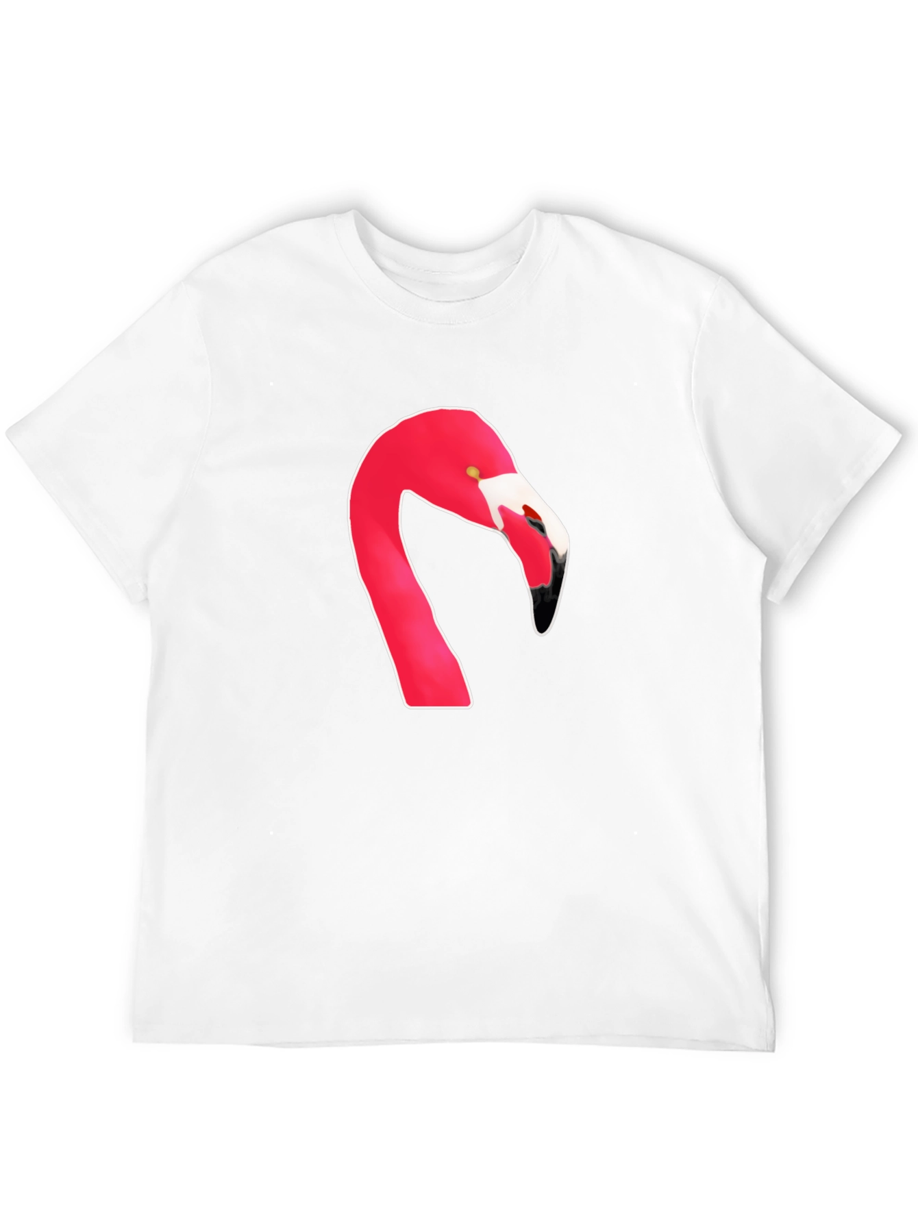 Flamingo Head Graphic Tee - Casual Black T-Shirt