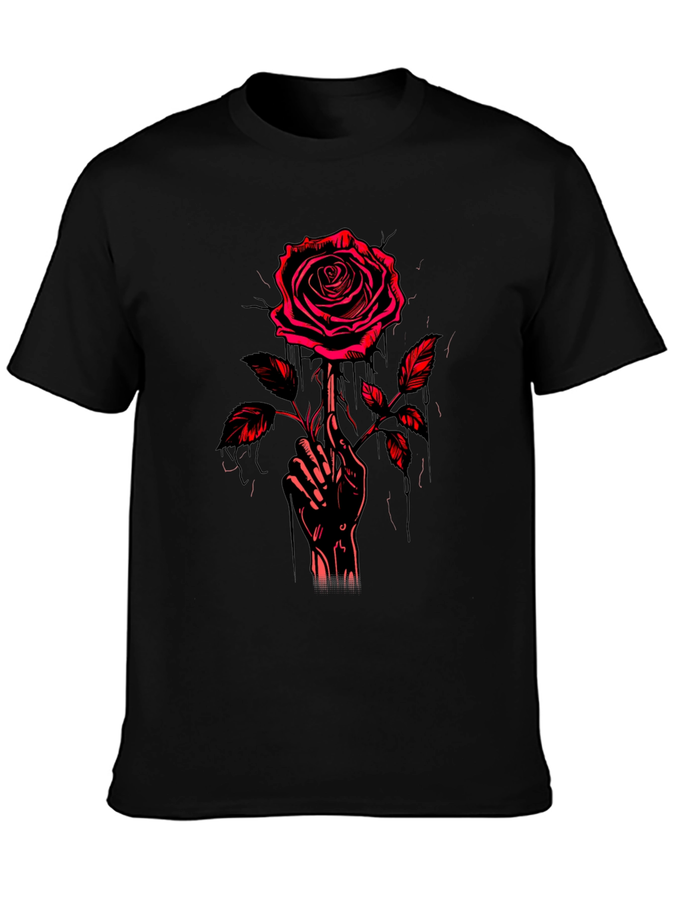 Rose Hand Graphic T-Shirt