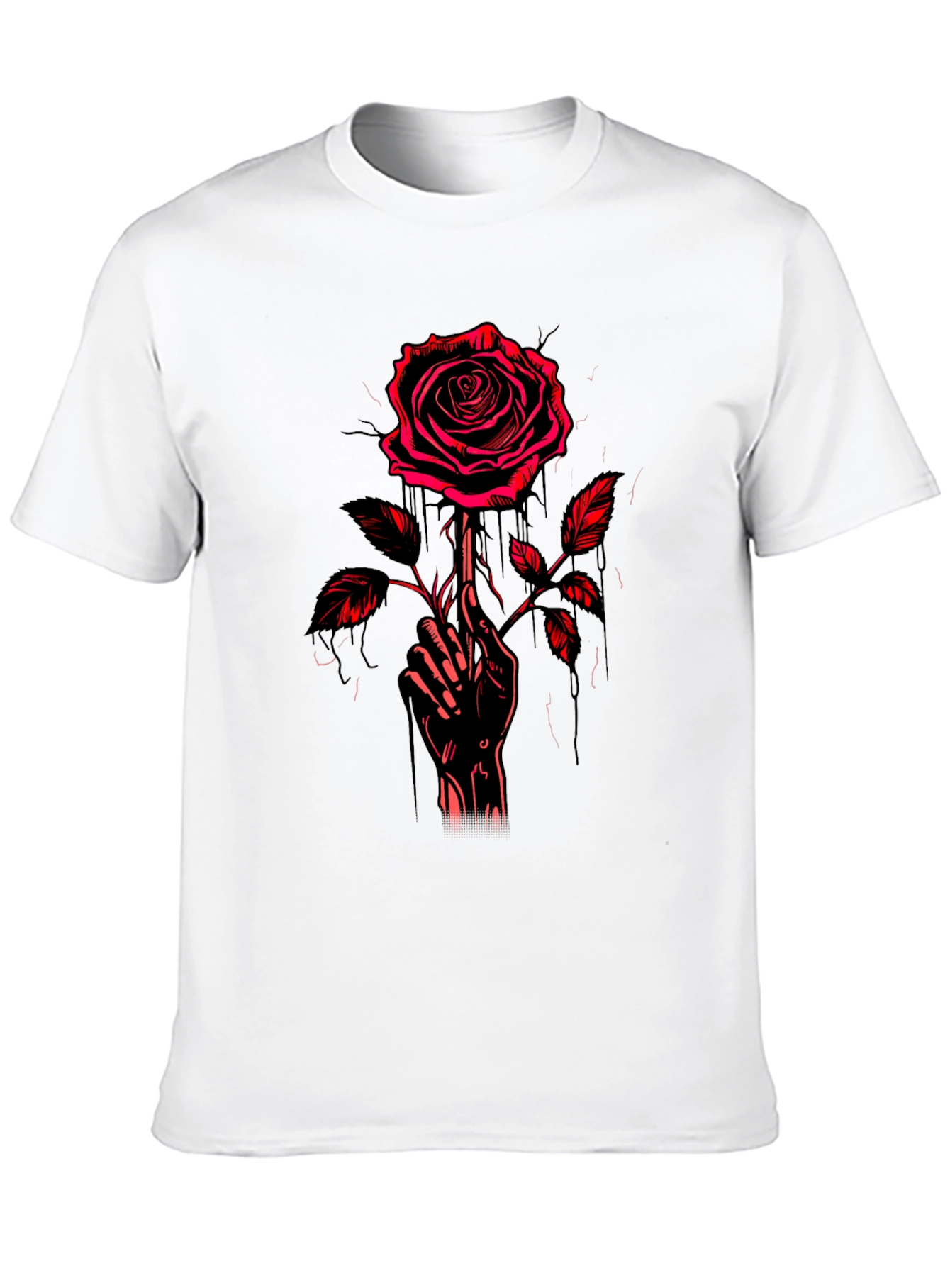Rose Hand Graphic T-Shirt