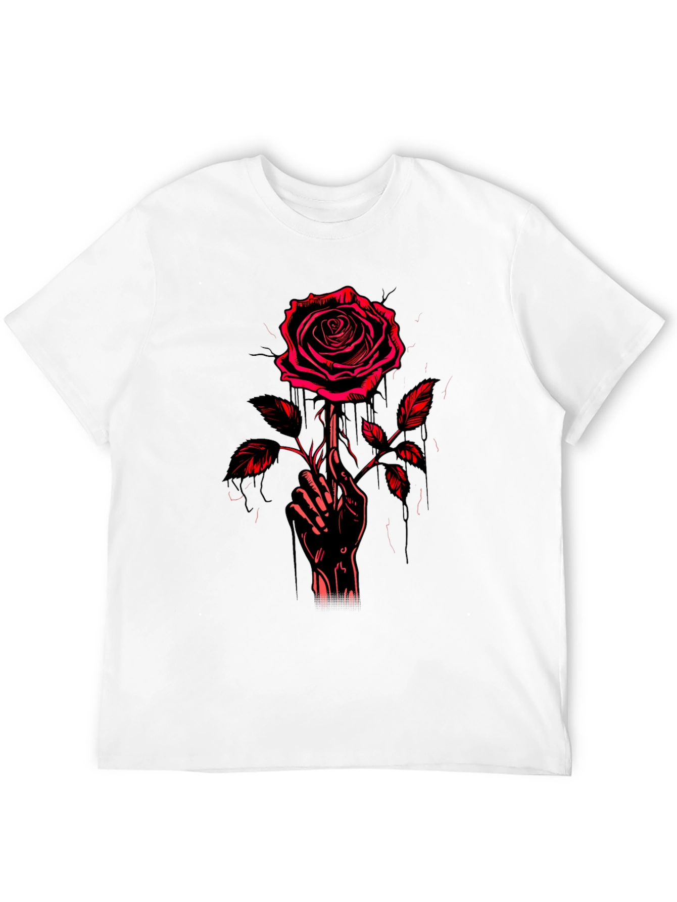 Rose Hand Graphic T-Shirt