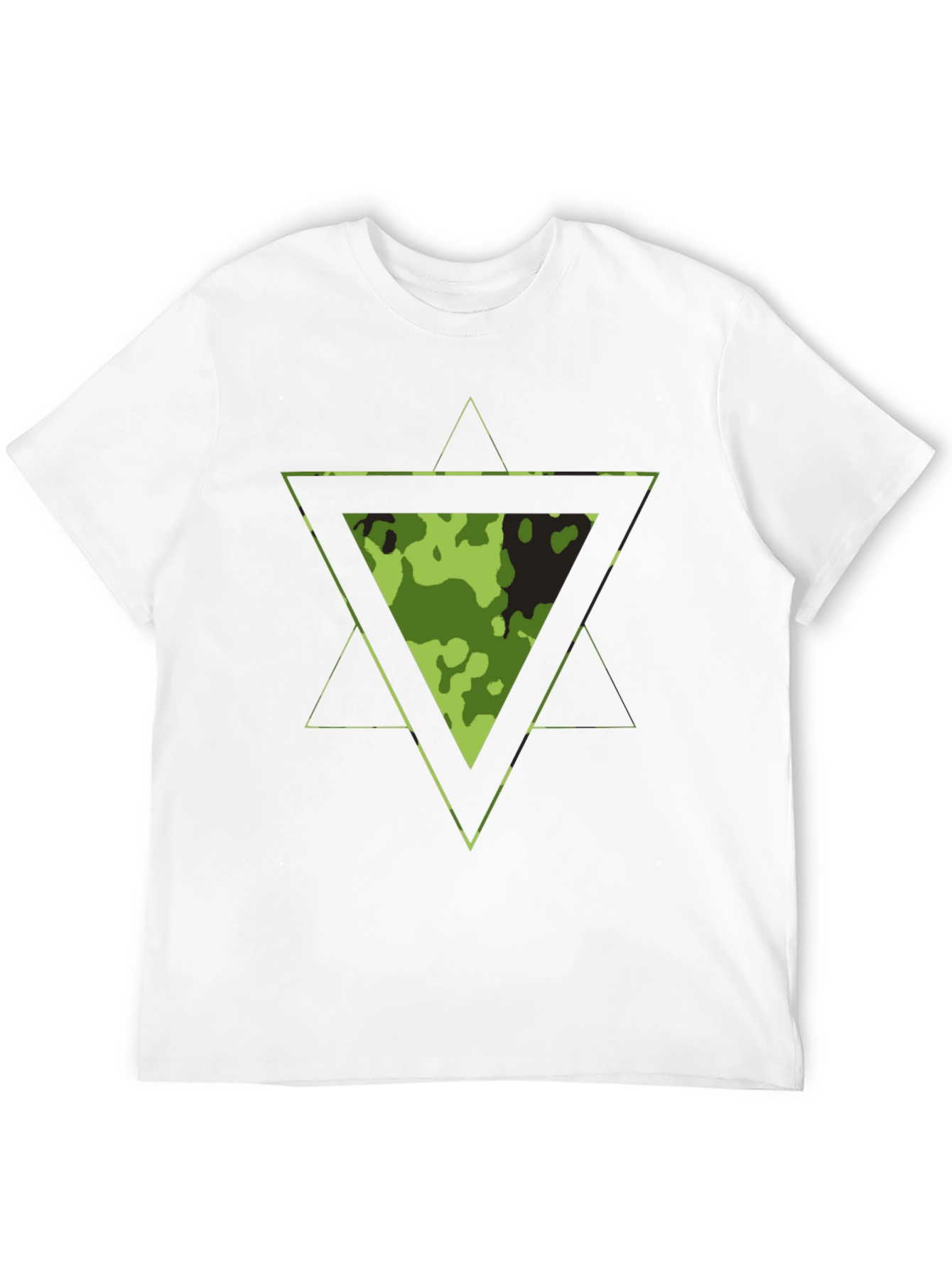 Camouflage Triangle Graphic T-Shirt - Mens