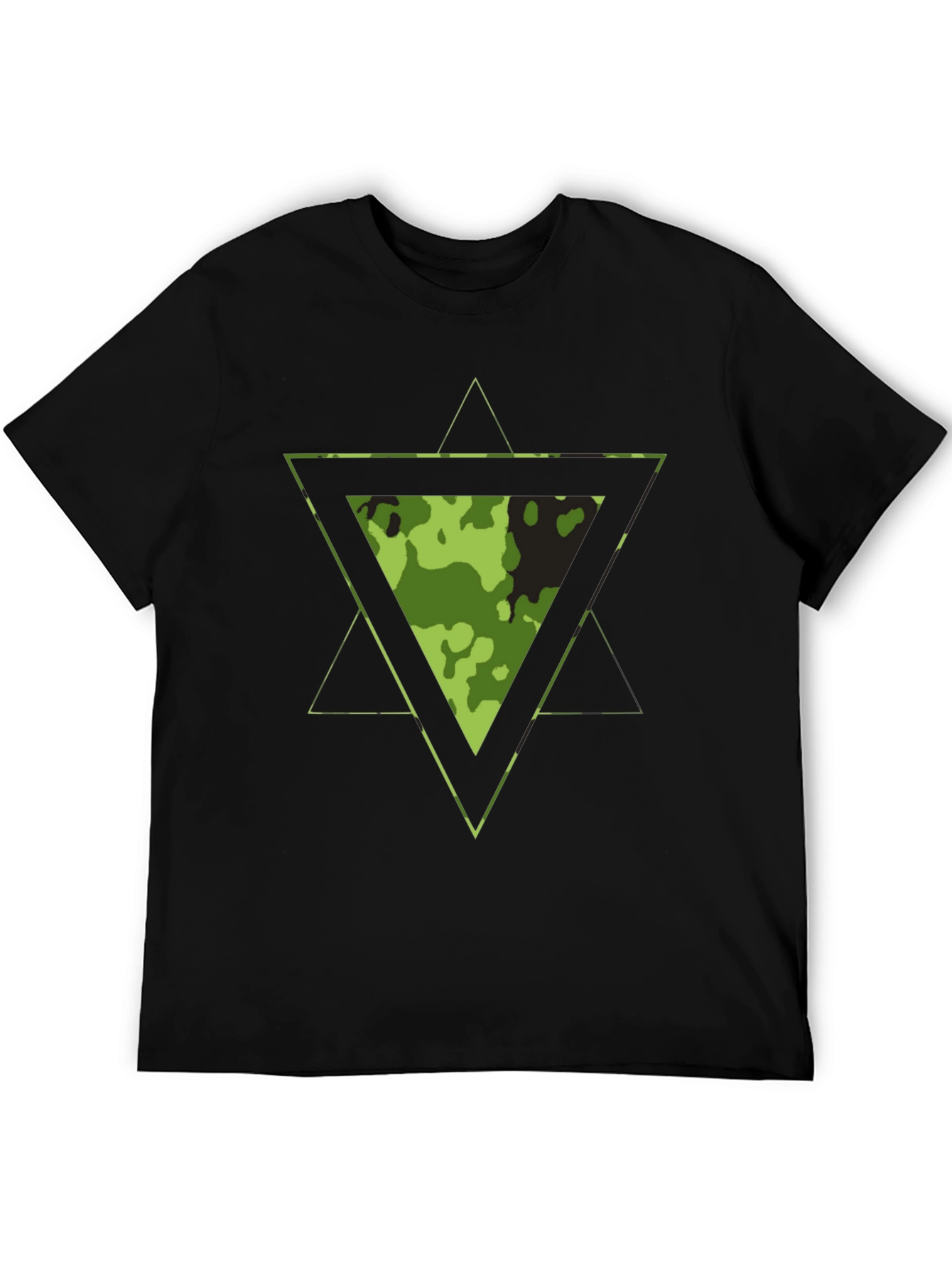 Camouflage Triangle Graphic T-Shirt - Mens
