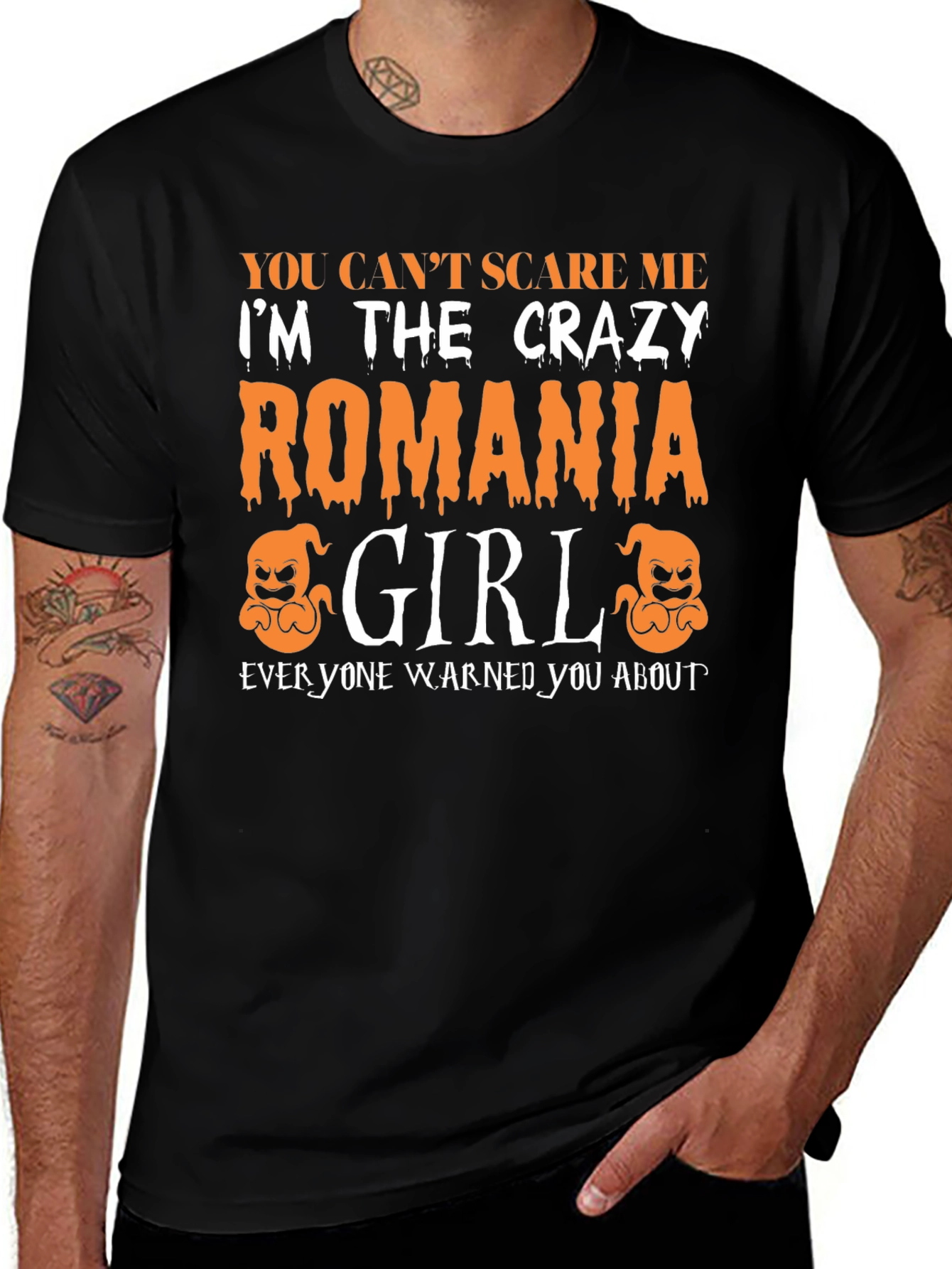 Crazy Romania Girl Halloween T-Shirt