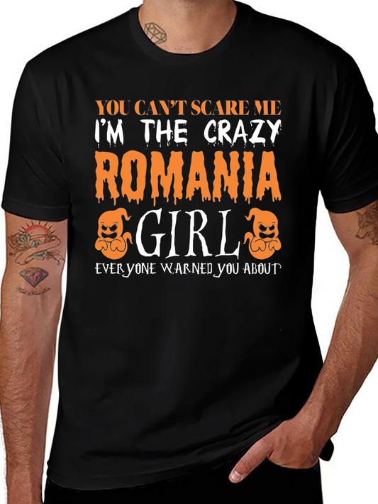 Crazy Romania Girl Halloween T-Shirt