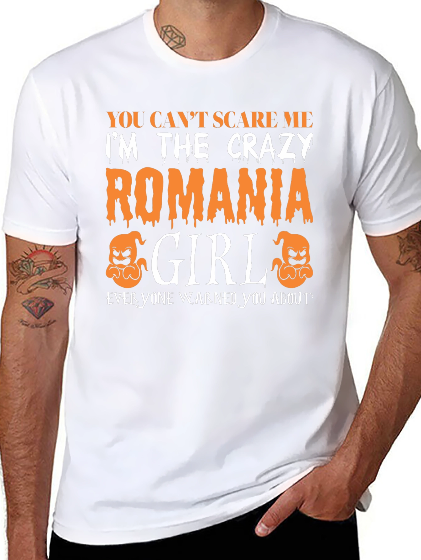 Crazy Romania Girl Halloween T-Shirt