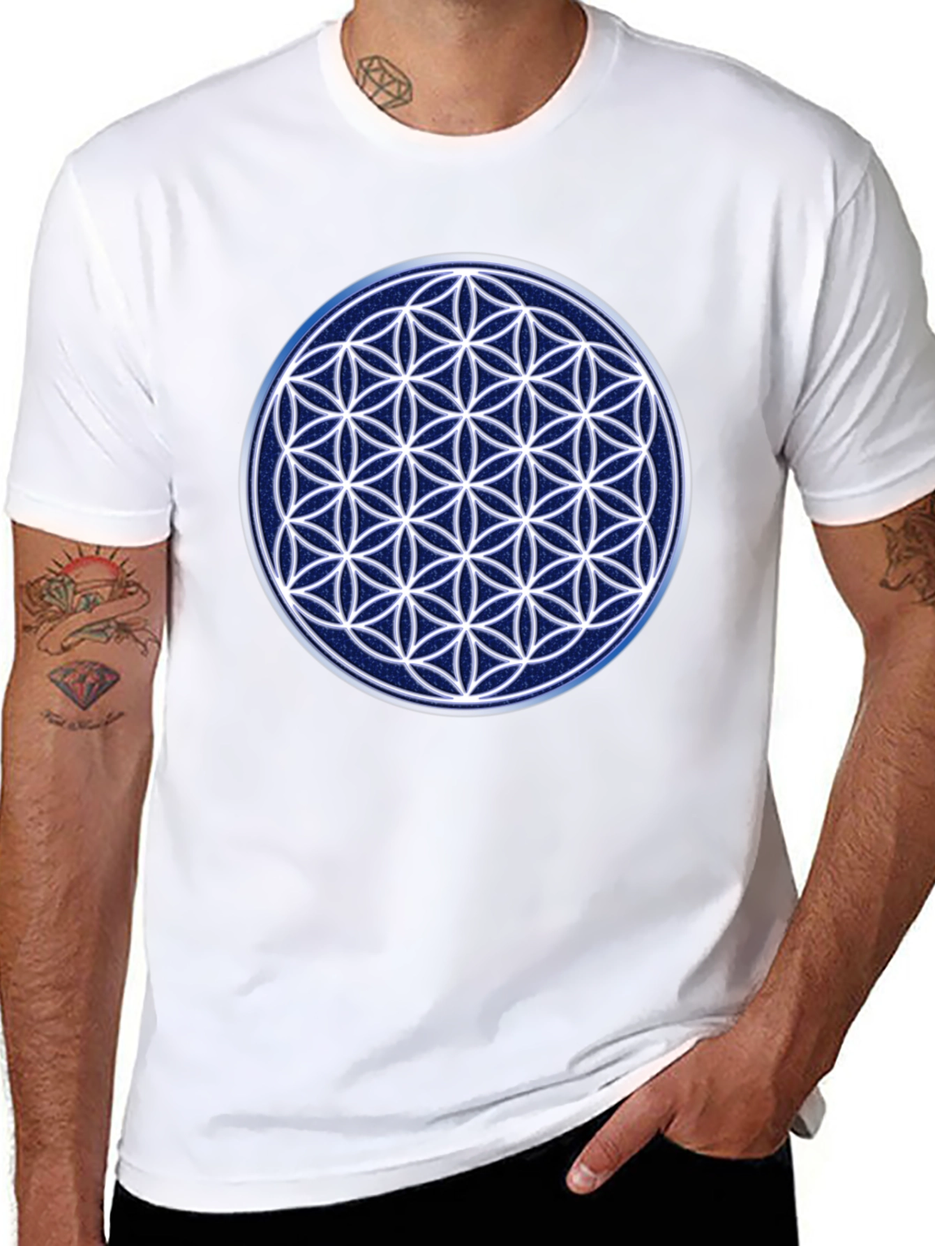 Flower of Life Sacred Geometry Graphic Tee