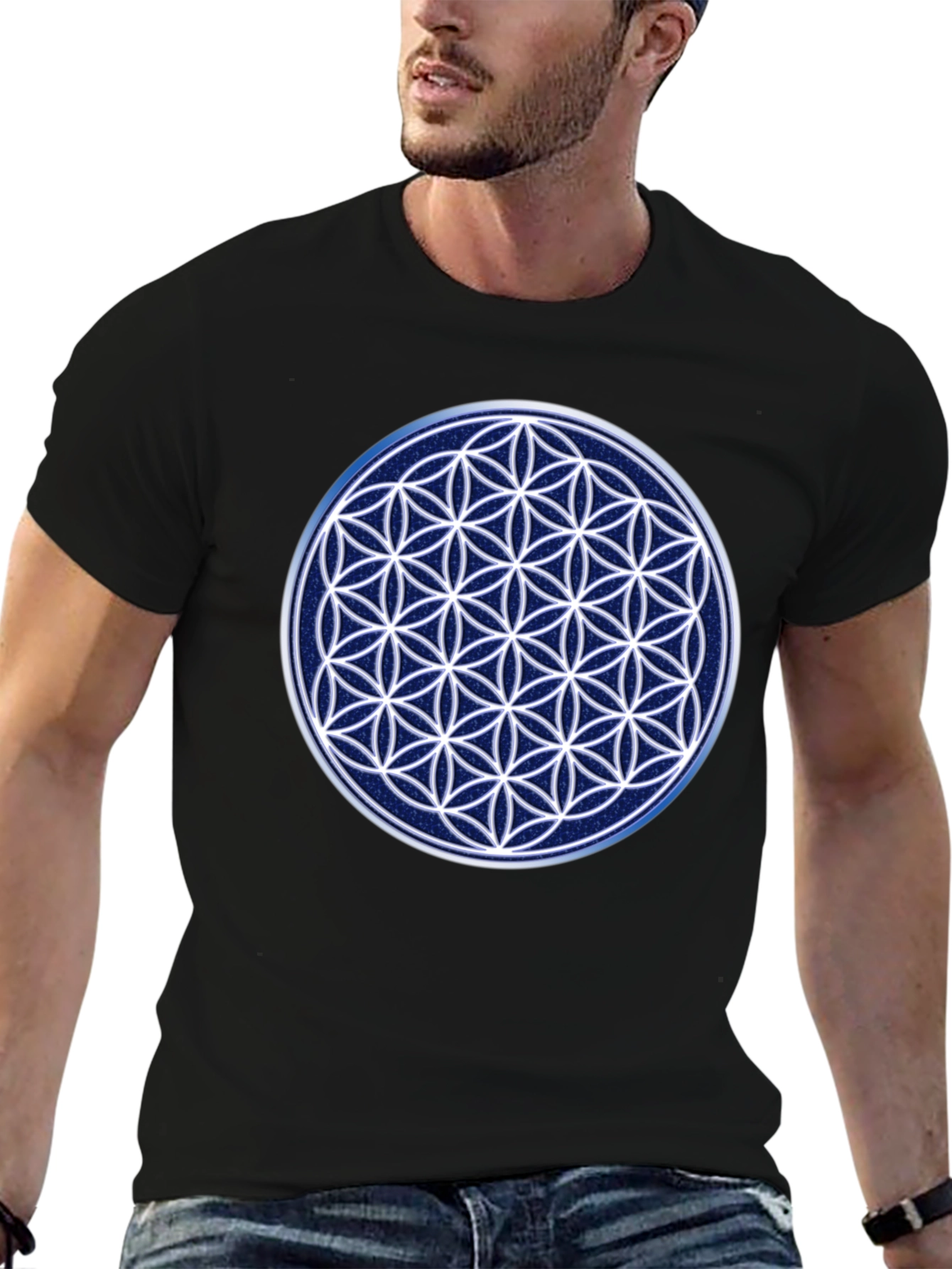 Flower of Life Sacred Geometry Graphic Tee