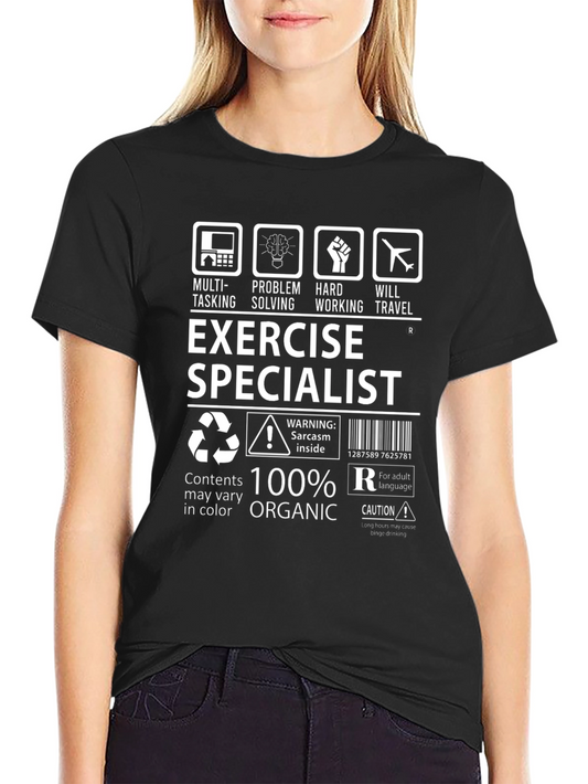 Exercise Specialist 100% Organic Black T-Shirt