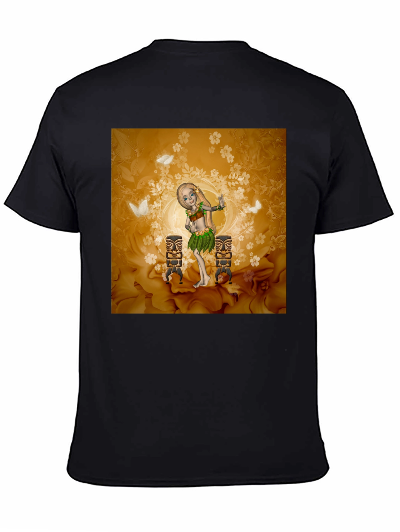 Tropical Hula Dancer Graphic Tee
