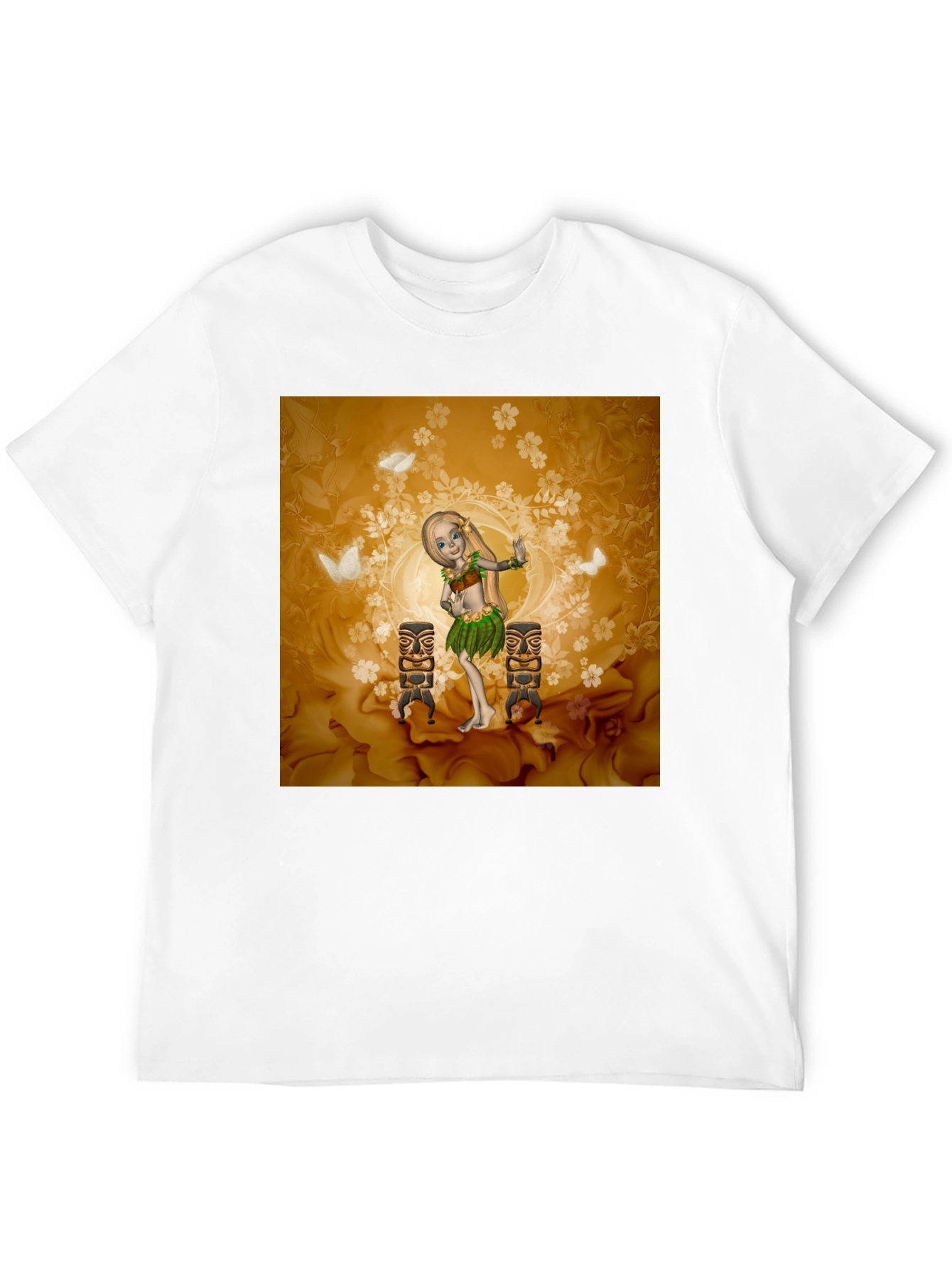 Tropical Hula Dancer Graphic Tee