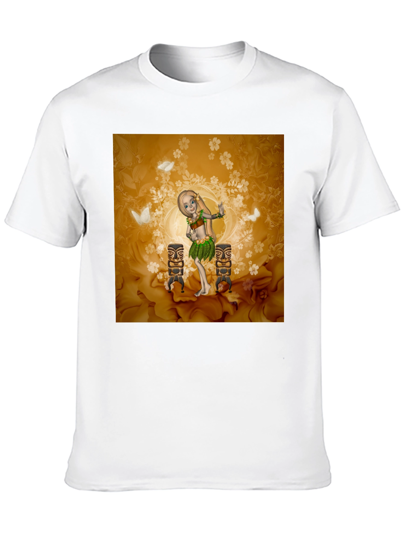 Tropical Hula Dancer Graphic Tee