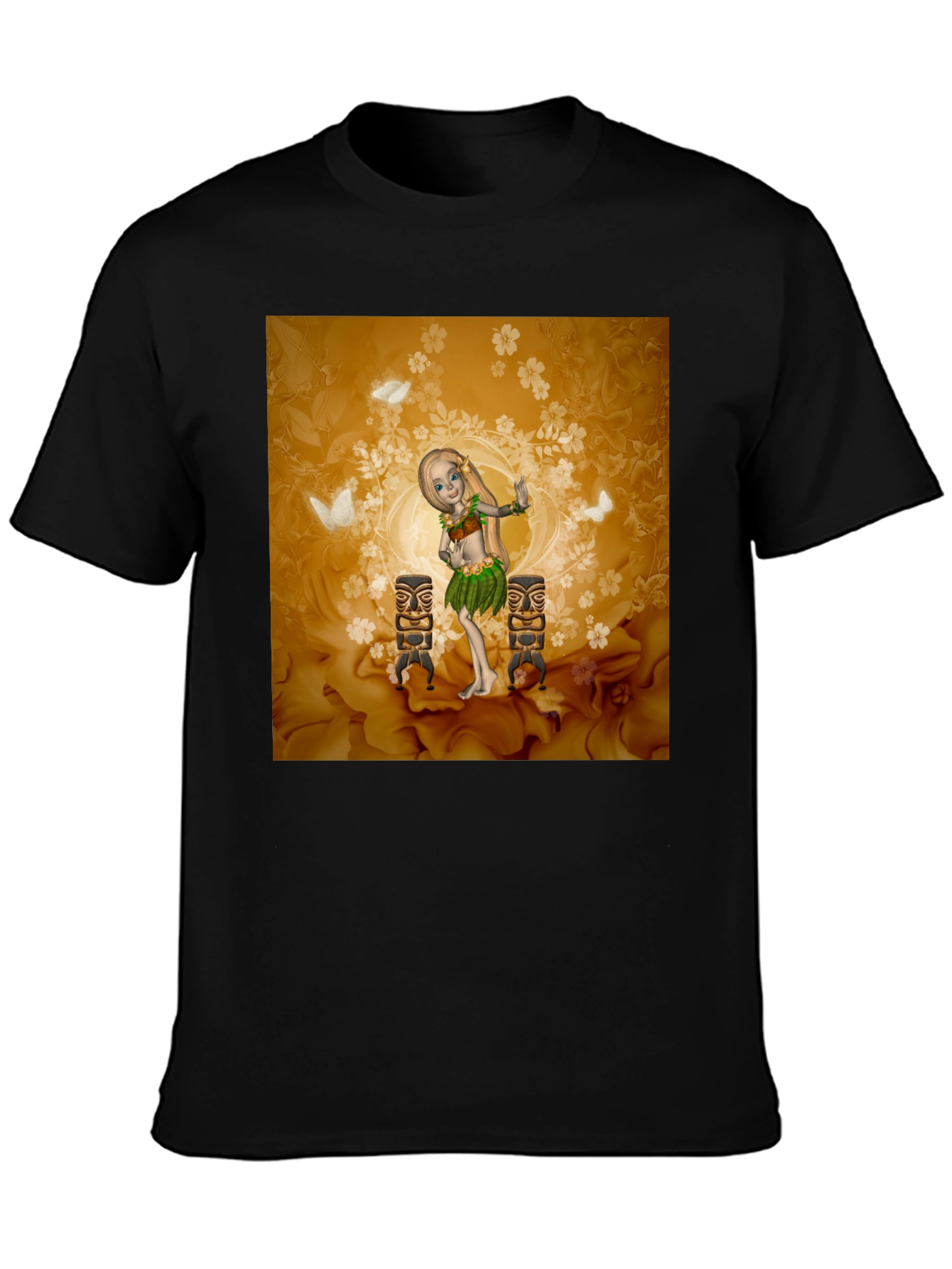 Tropical Hula Dancer Graphic Tee