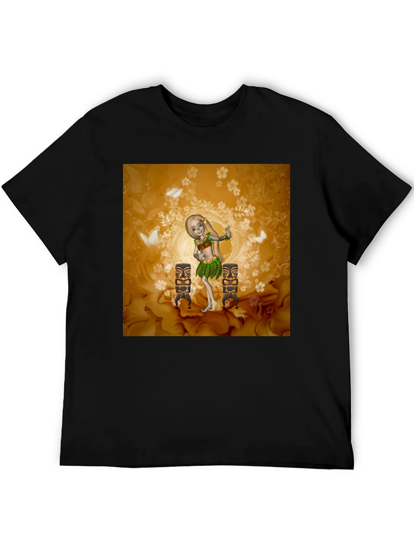 Tropical Hula Dancer Graphic Tee