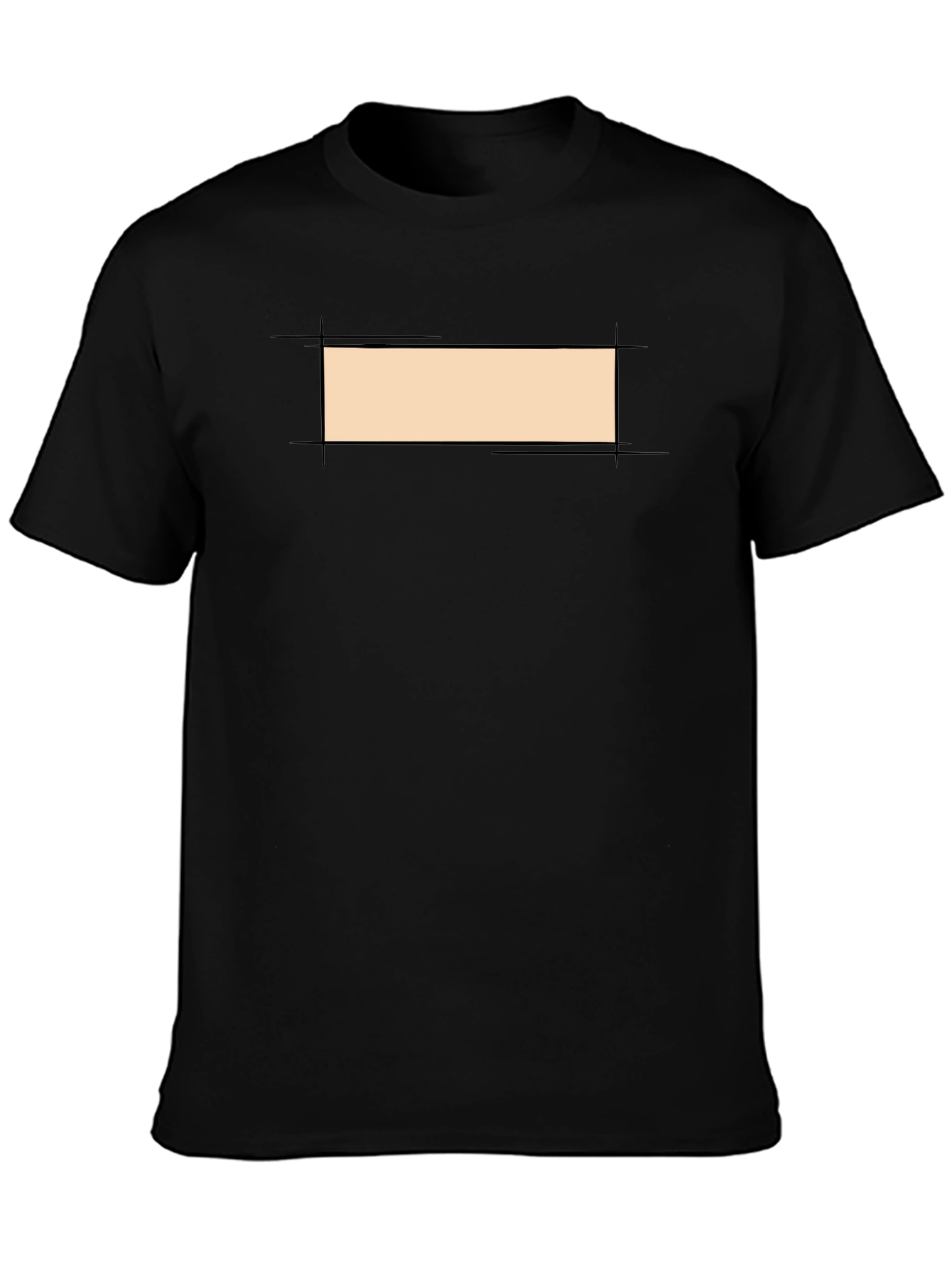 Mens Black Short Sleeve Crew Neck Tee