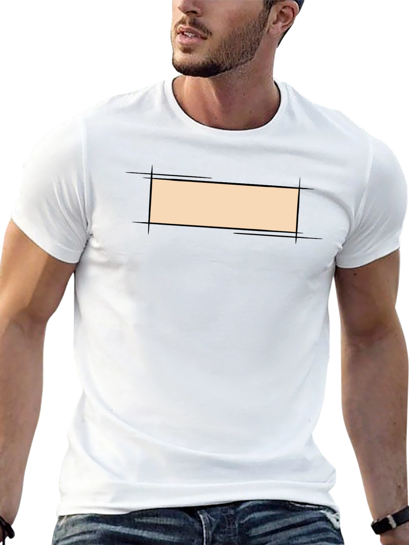 Mens Black Short Sleeve Crew Neck Tee